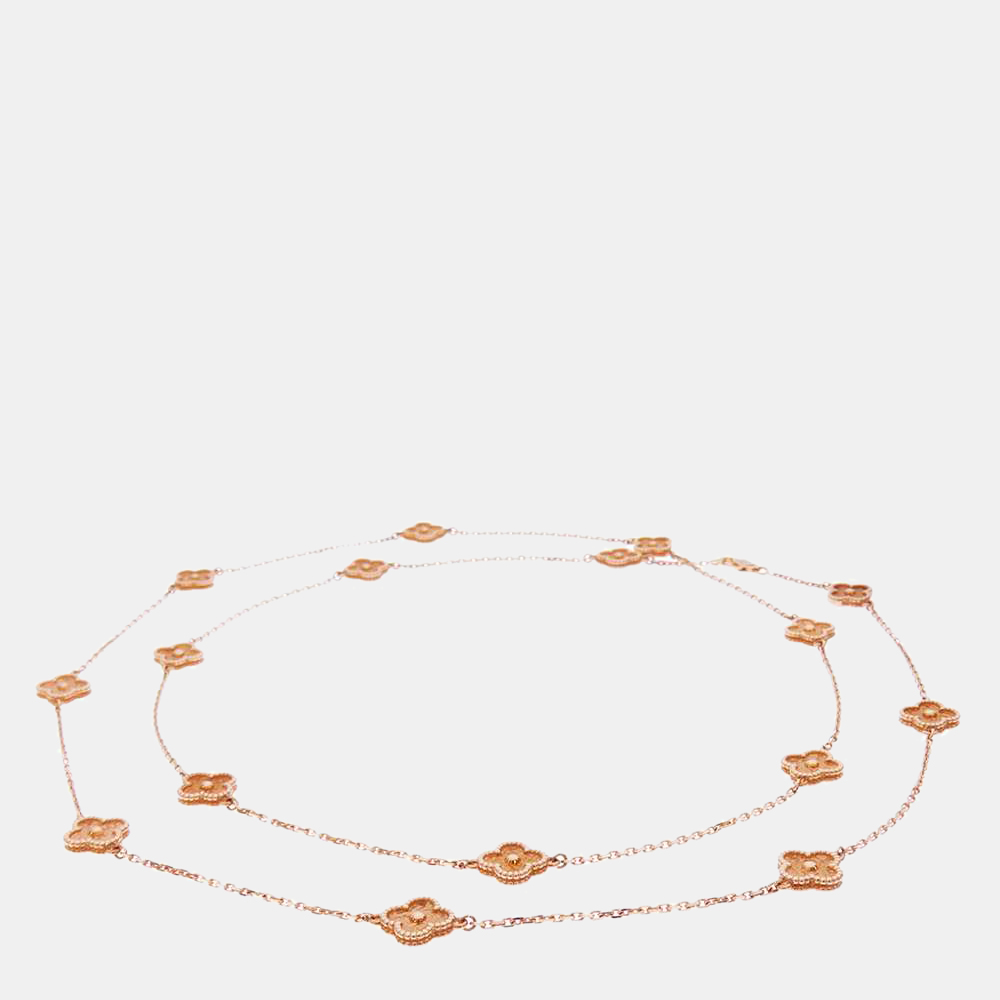 

Van Cleef & Arpels Sweet Alhambra 18K Rose Gold Necklace