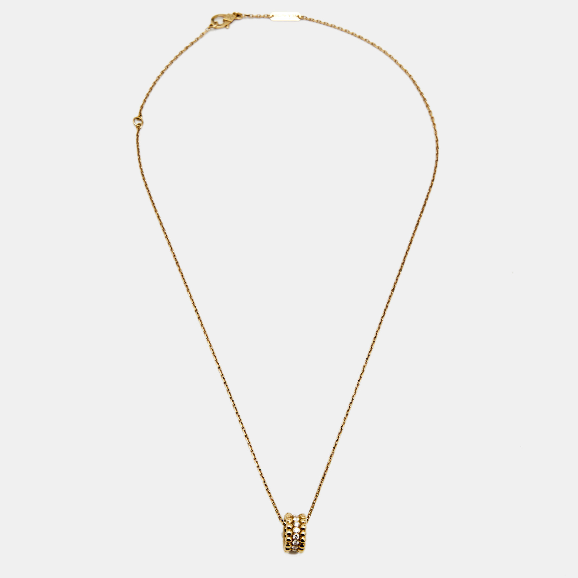 

Van Cleef & Arpels Perlée Diamond 18k Yellow Gold Pendant Necklace