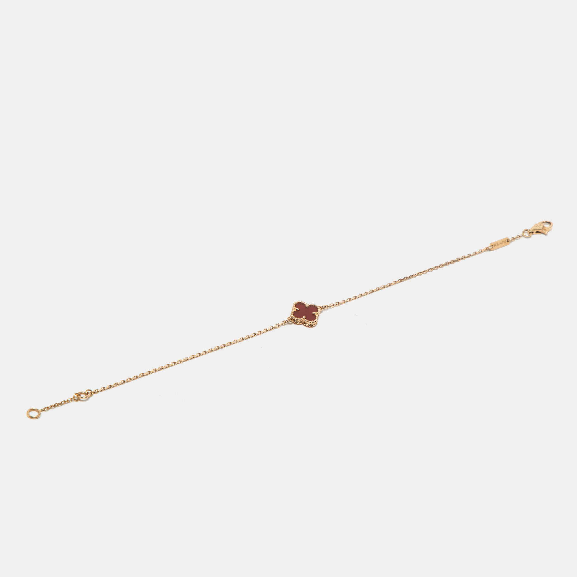 

Van Cleef & Arpels Sweet Alhambra Carnelian 18k Rose Gold Bracelet