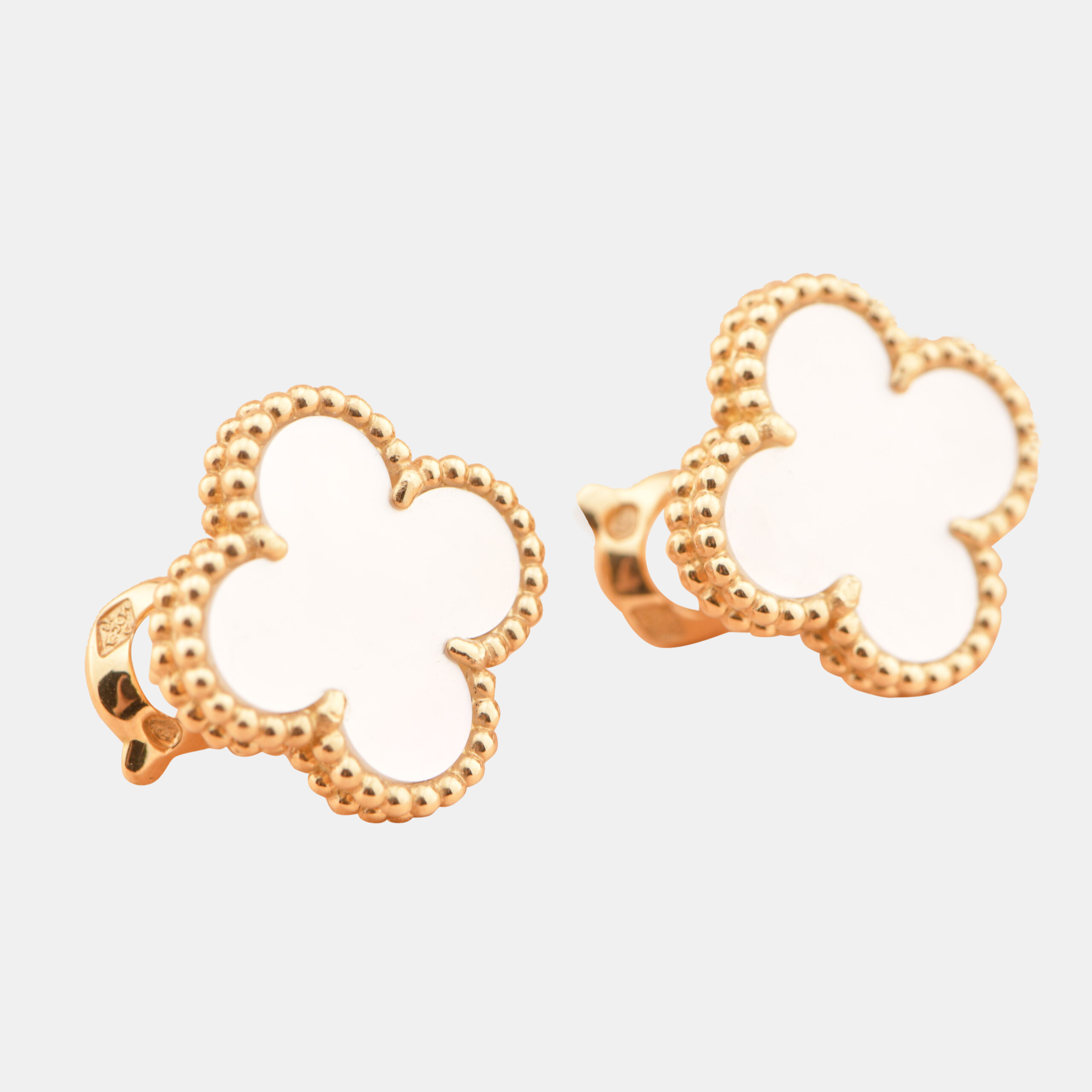 

Van Cleef & Arpels Alhambra Mother Of Pearl Gold Earrings