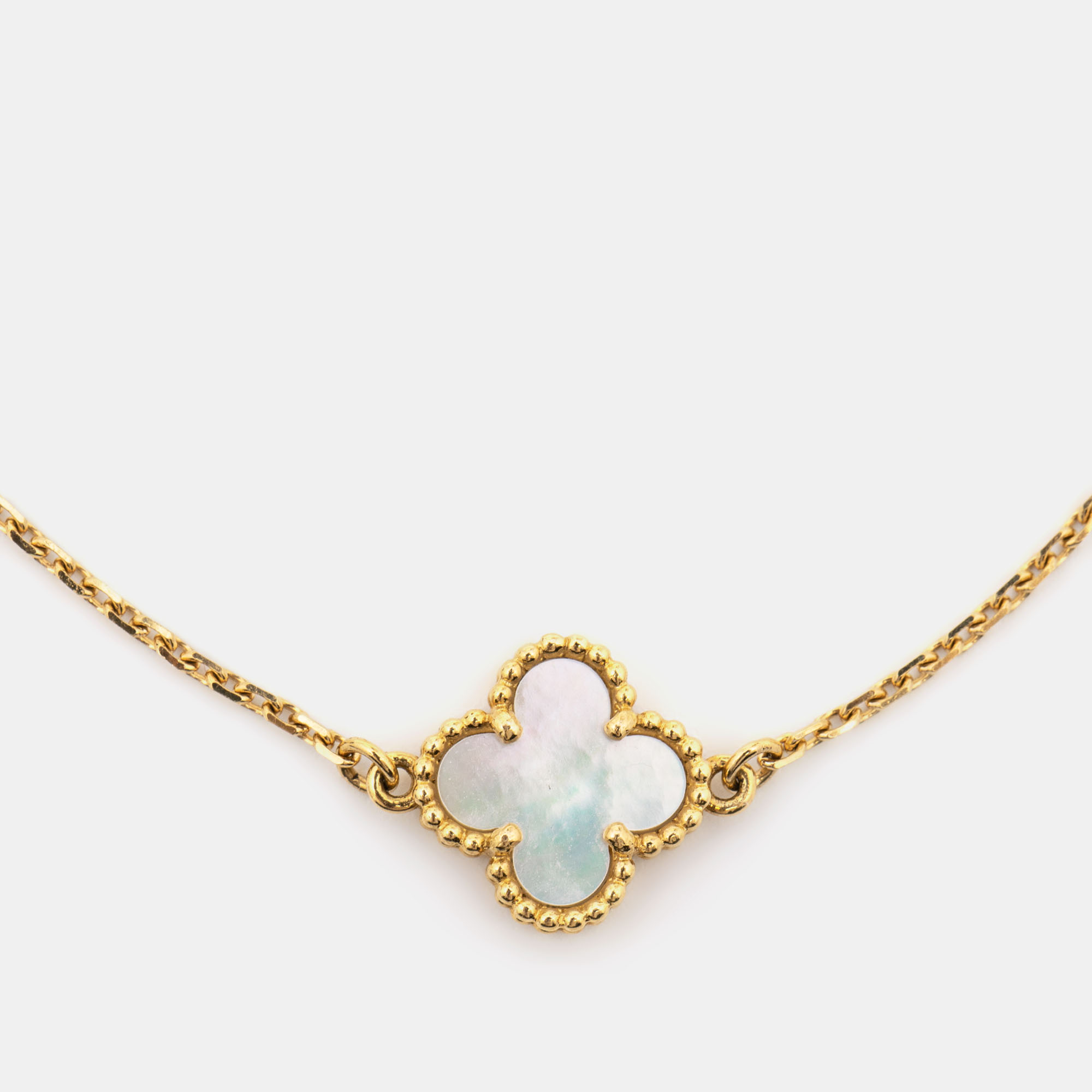 

Van Cleef & Arpels Sweet Alhambra Mother of Pearl 18k Yellow Gold Bracelet