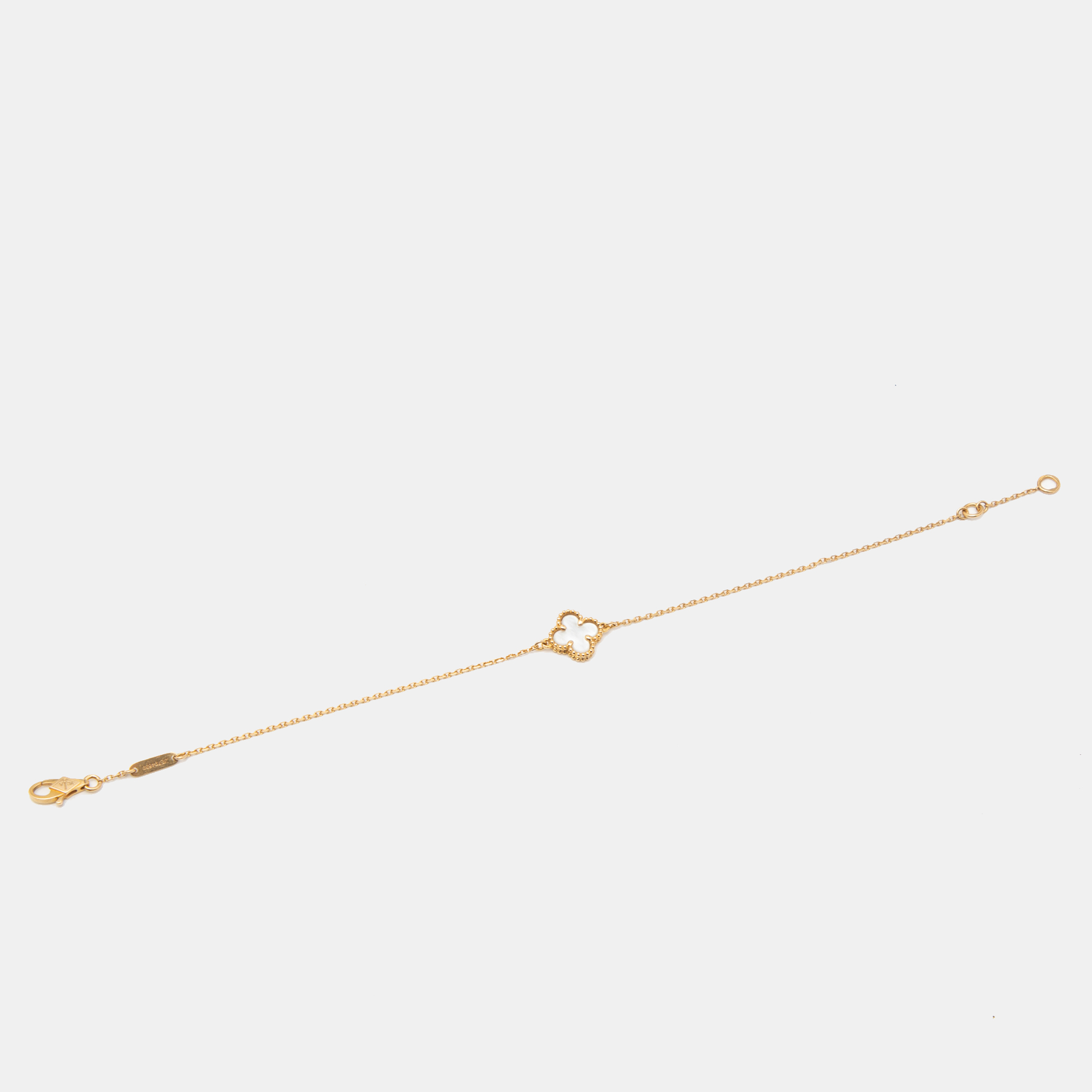 

Van Cleef & Arpels Sweet Alhambra Mother of Pearl 18k Yellow Gold Bracelet
