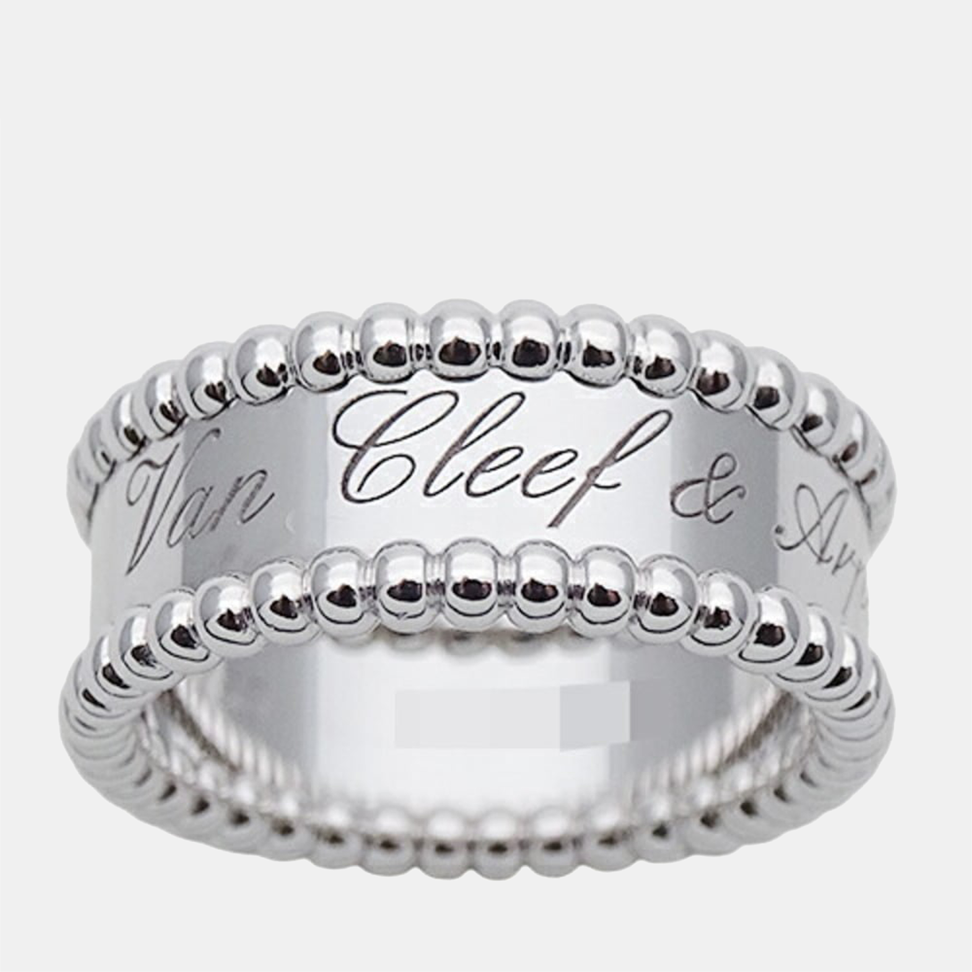 

Van Cleef & Arpels Perlée 18K White Gold Ring EU 50