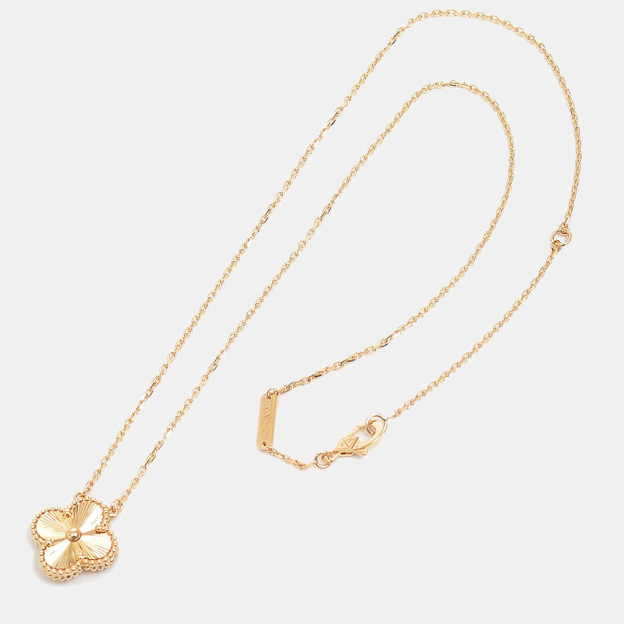 

Van Cleef & Arpels Vintage Alhambra 18K Yellow Gold Pendant Necklace