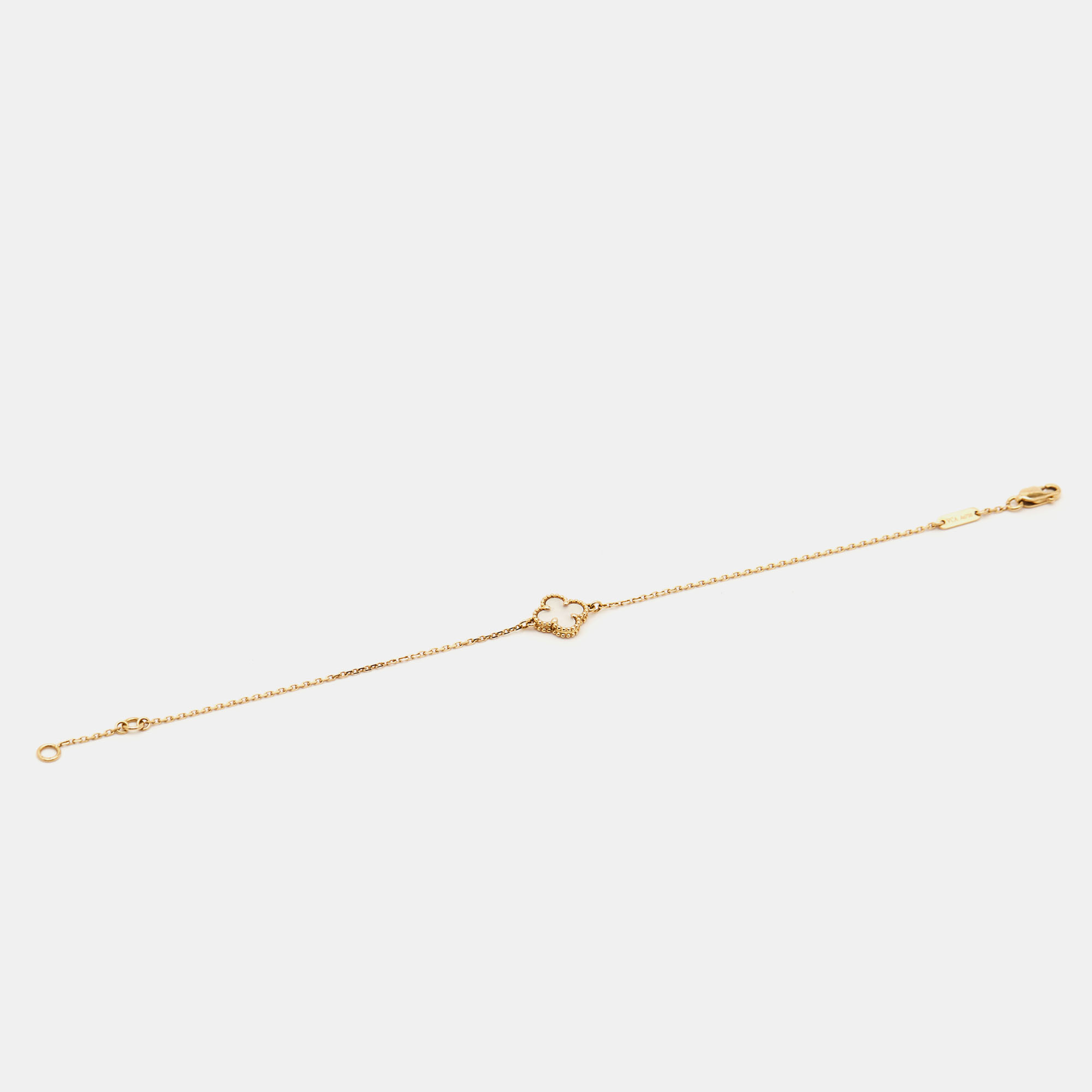 

Van Cleef & Arpels Sweet Alhambra Mother of Pearl 18k Yellow Gold Bracelet