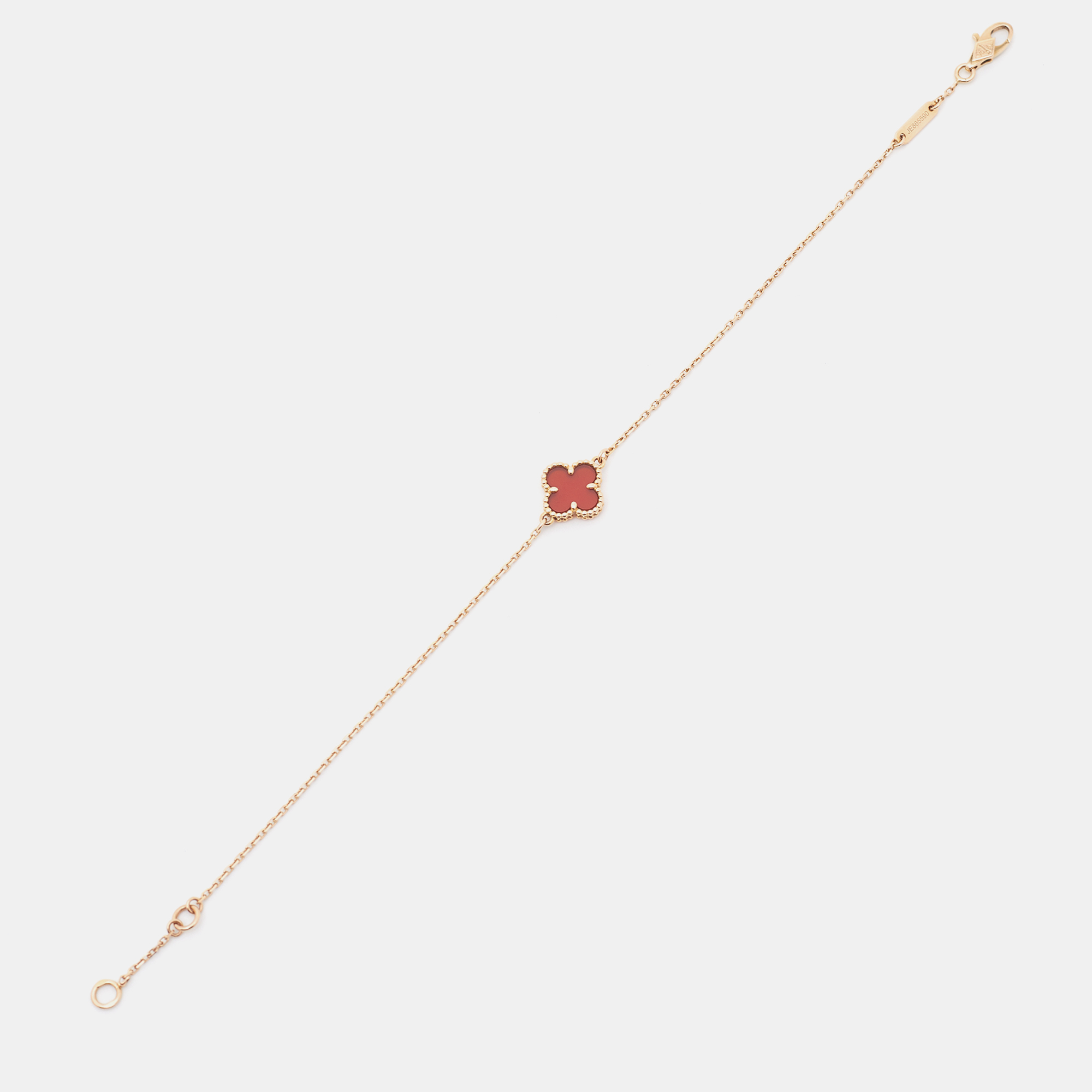 

Van Cleef & Arpels Sweet Alhambra Carnelian 18K Rose Gold Bracelet