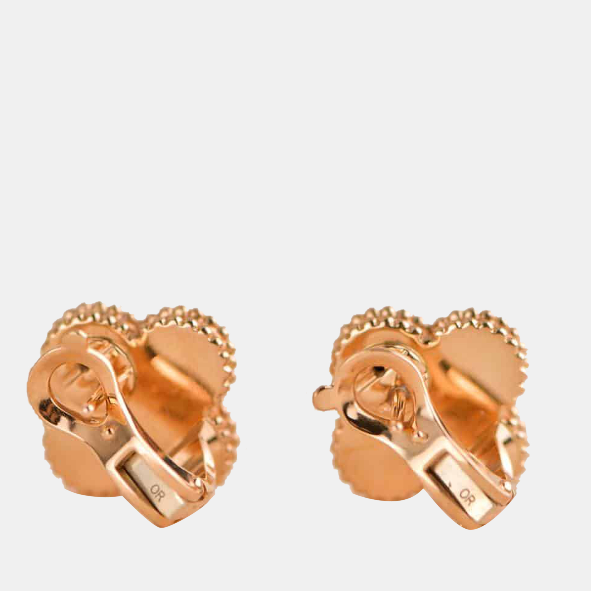 

Van Cleef & Arpels Vintage Alhambra Limited Edition Onyx Diamond Gold Earrings