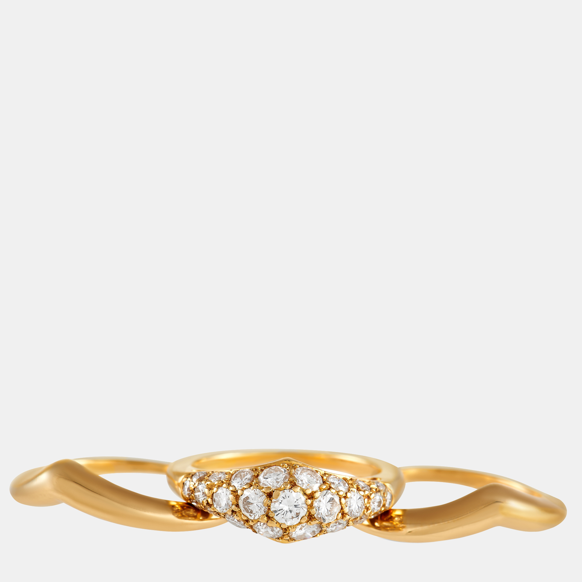 

Van Cleef Arpels 18K Yellow Gold 0.90 ct Diamond Ring Stack