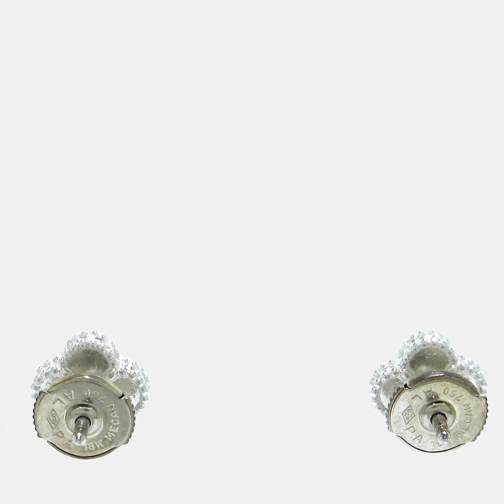 

Van Cleef & Arpels Vintage Alhambra White Gold Mother of Pearl Earrings
