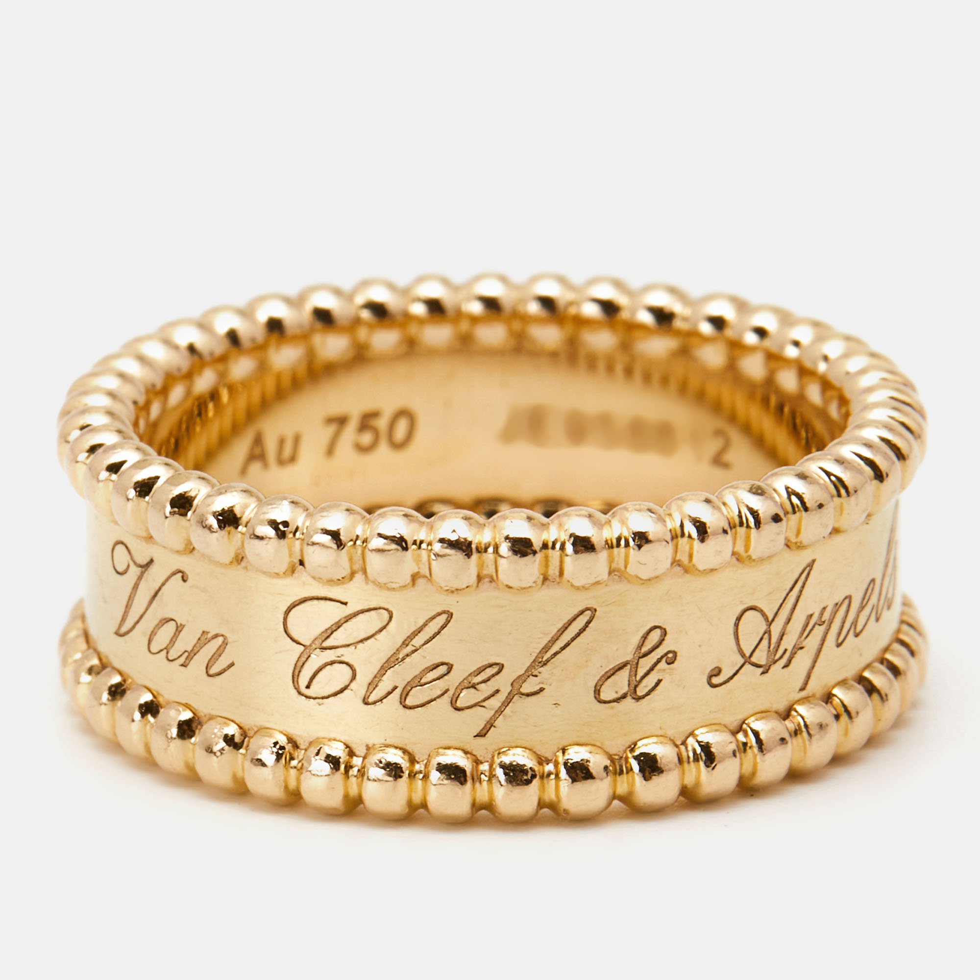 

Van Cleef & Arpels Perlée Signature 18k Rose Gold Ring Size