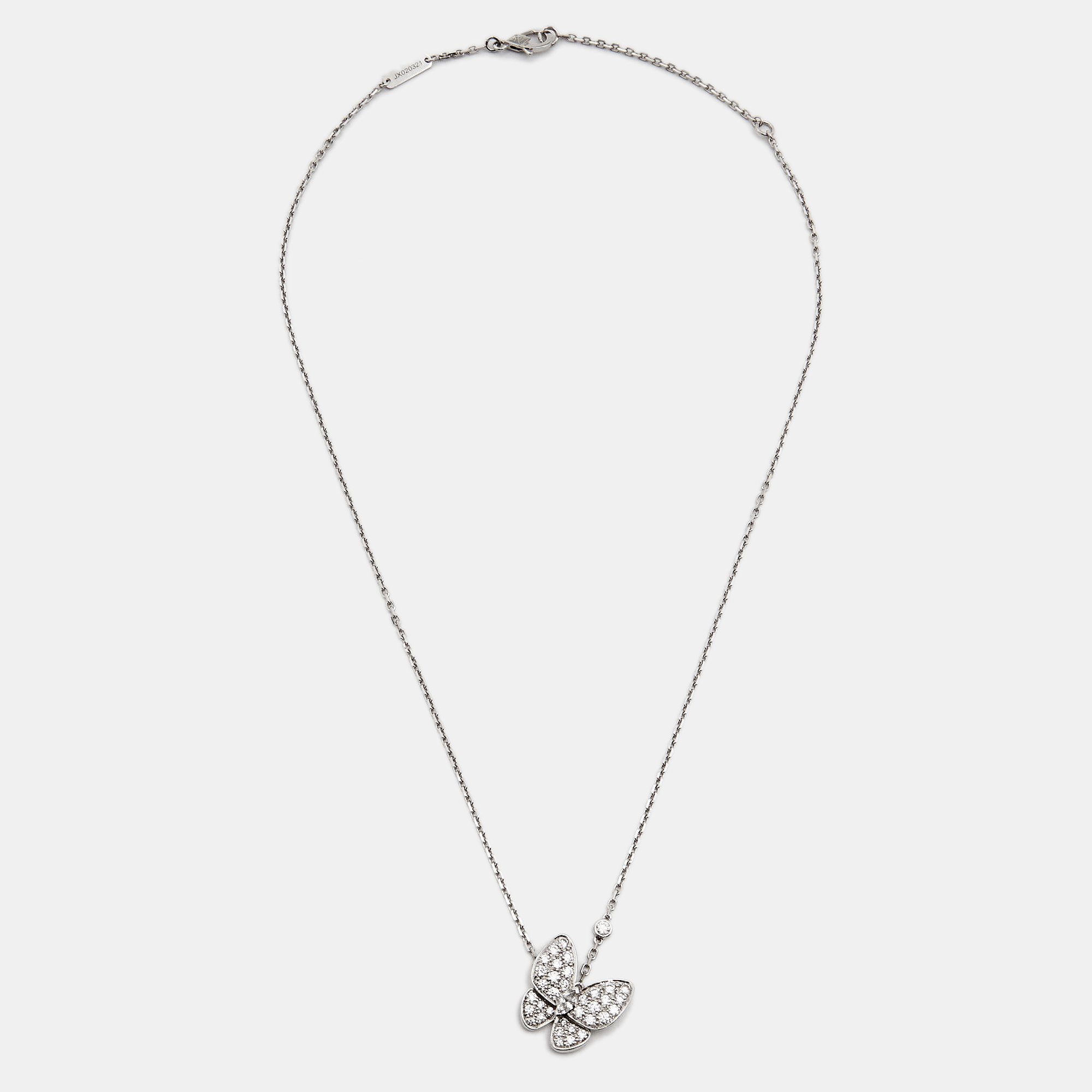 

Van Cleef & Arpels Butterfly Diamonds 18k White Gold Necklace