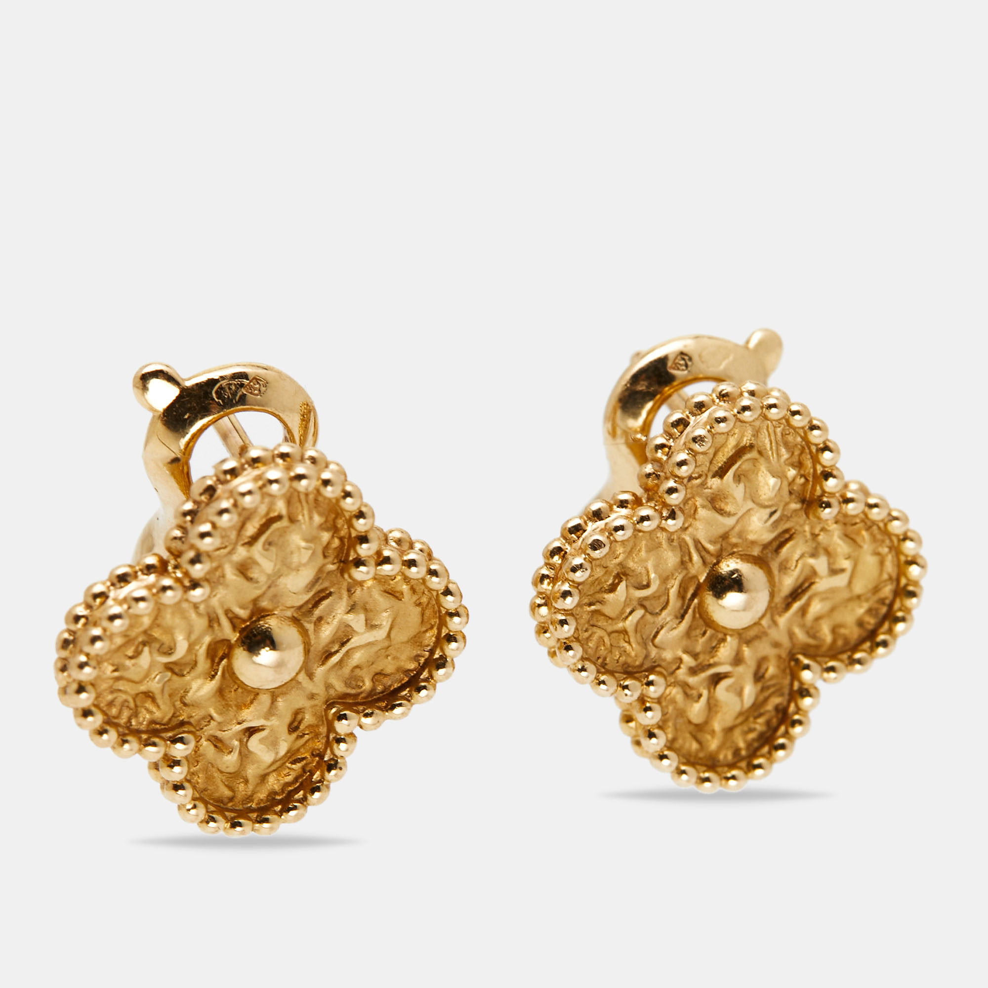 

Van Cleef & Arpels Vintage Alhambra 18k Yellow Gold Earrings