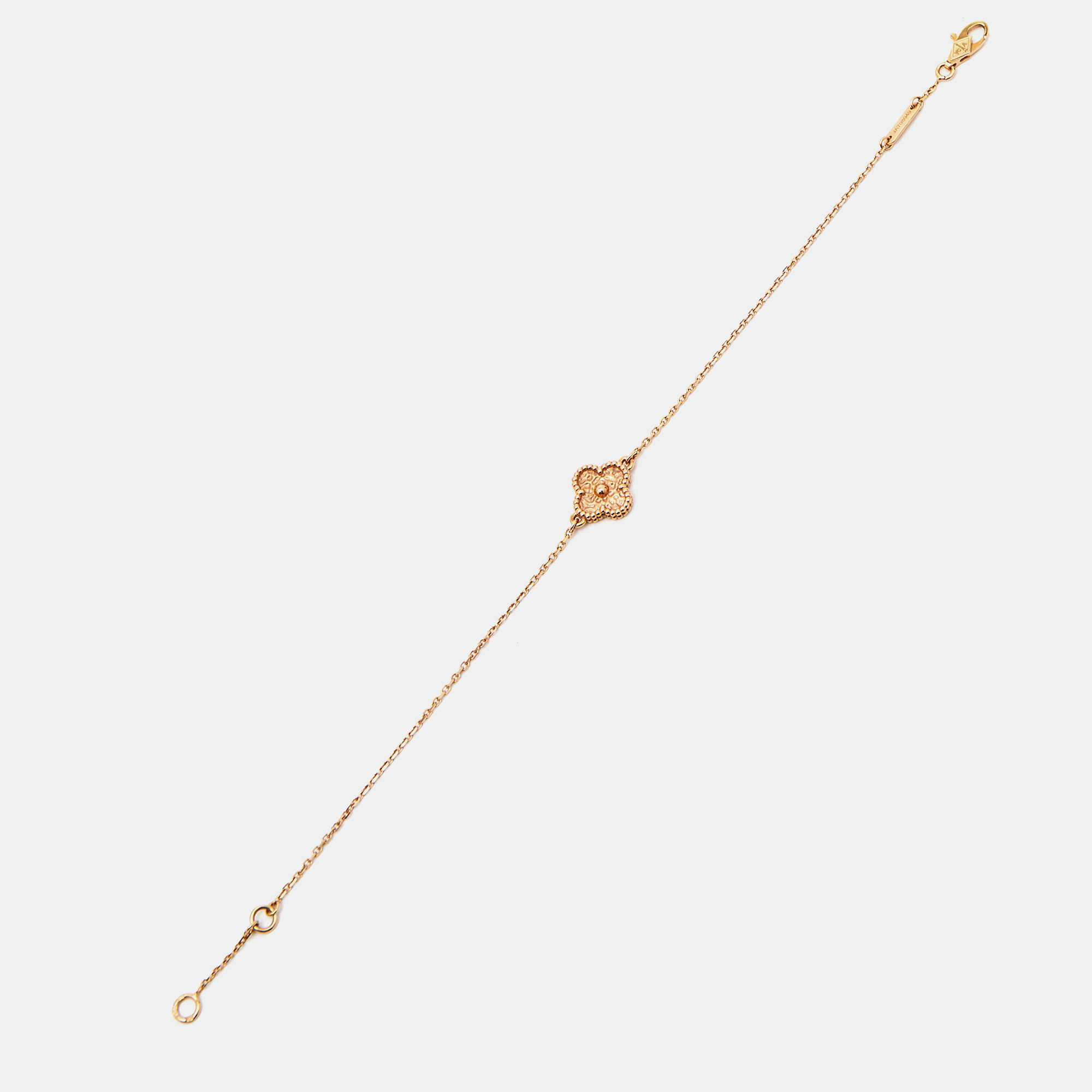 

Van Cleef & Arpels Sweet Alhambra Textured 18k Rose Gold Bracelet