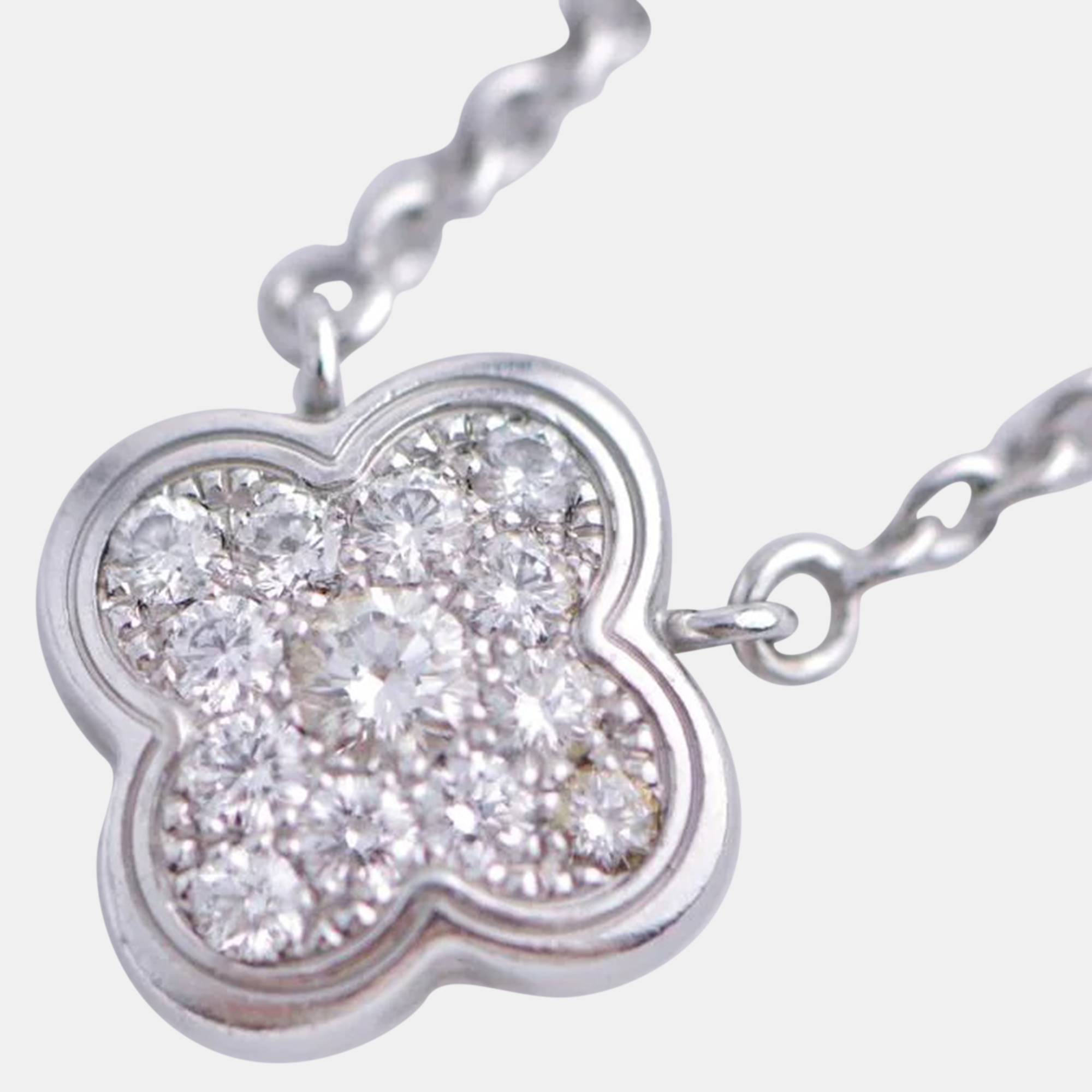 

Van Cleef & Arpels Pure Alhambra Diamond White Gold Paved Pendant