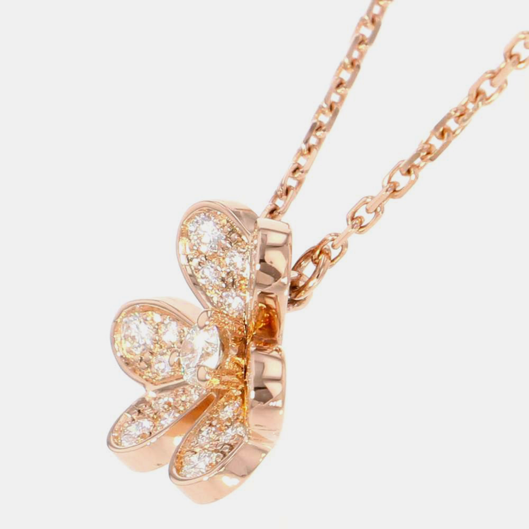 

Van Cleef & Arpels Frivole Mini 18K Rose Gold Diamond Necklace