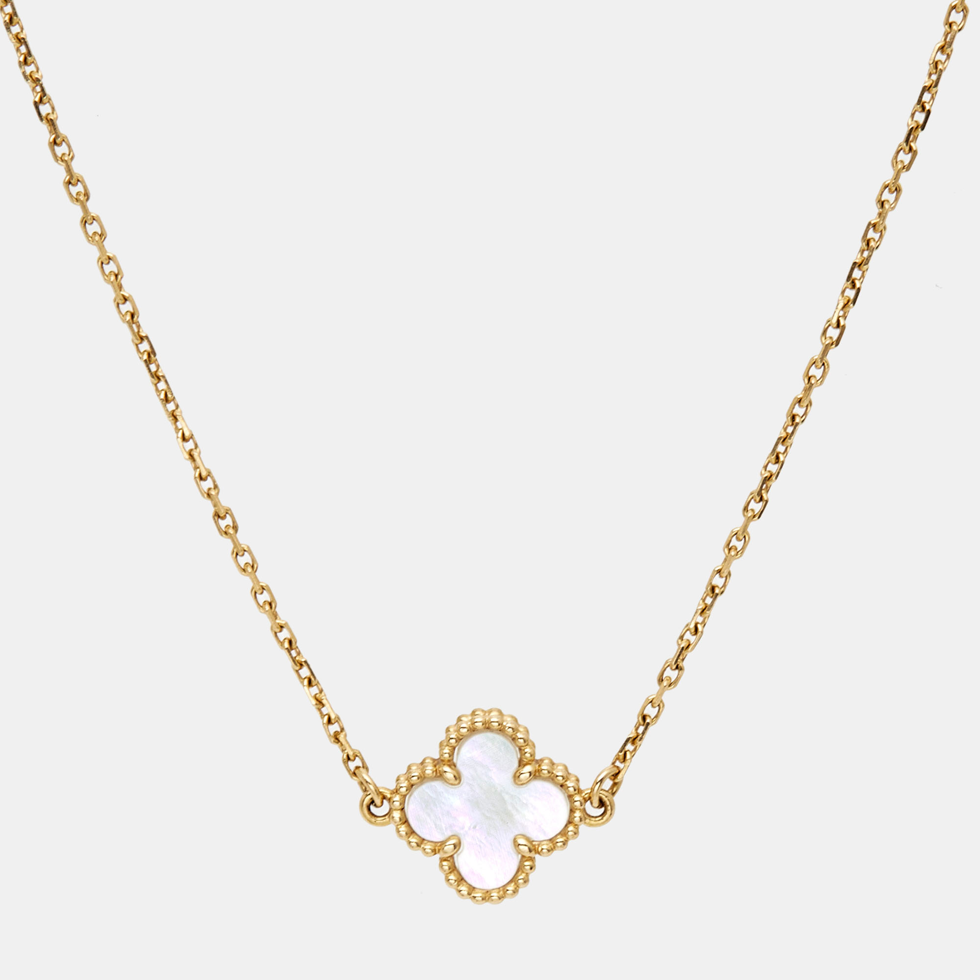 

Van Cleef & Arpels Sweet Alhambra Mother of Pearl 18K Yellow Gold Bracelet