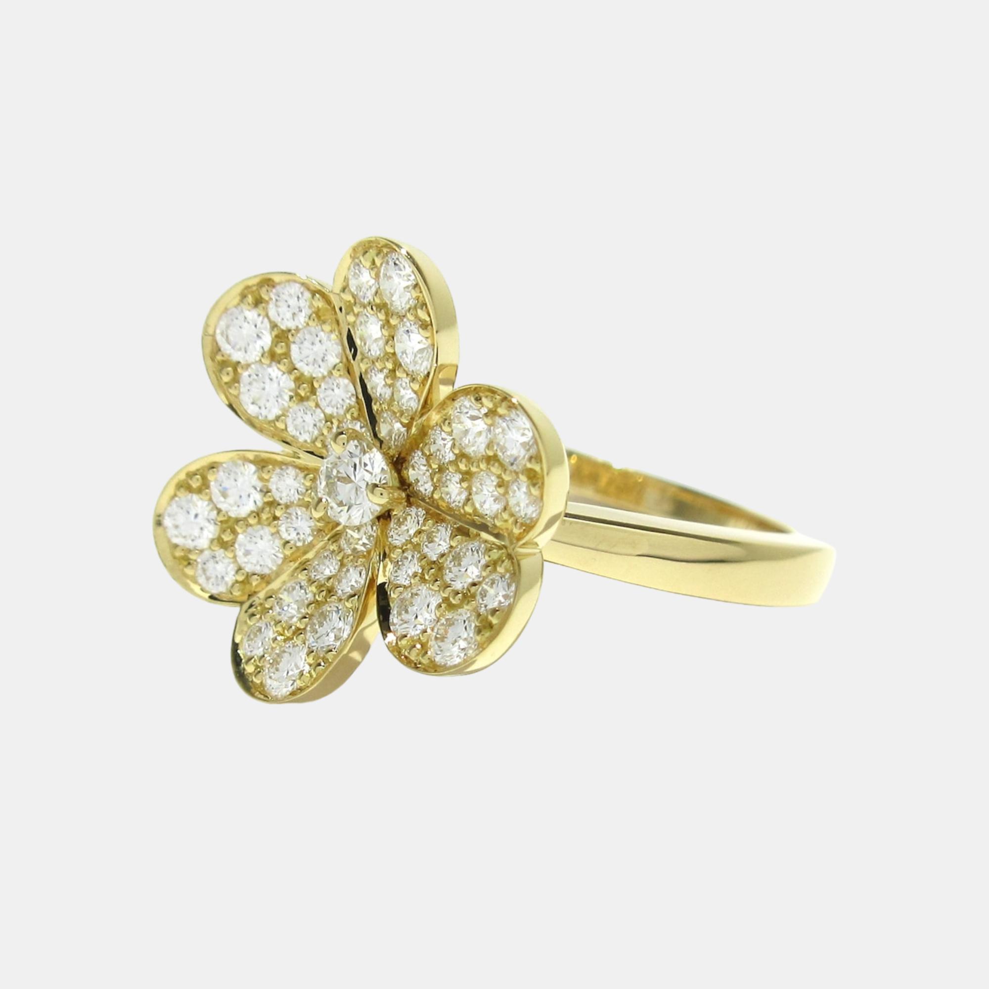 

Van Cleef & Arpels Yellow Gold Diamond Frivole Between the Finger Ring 56