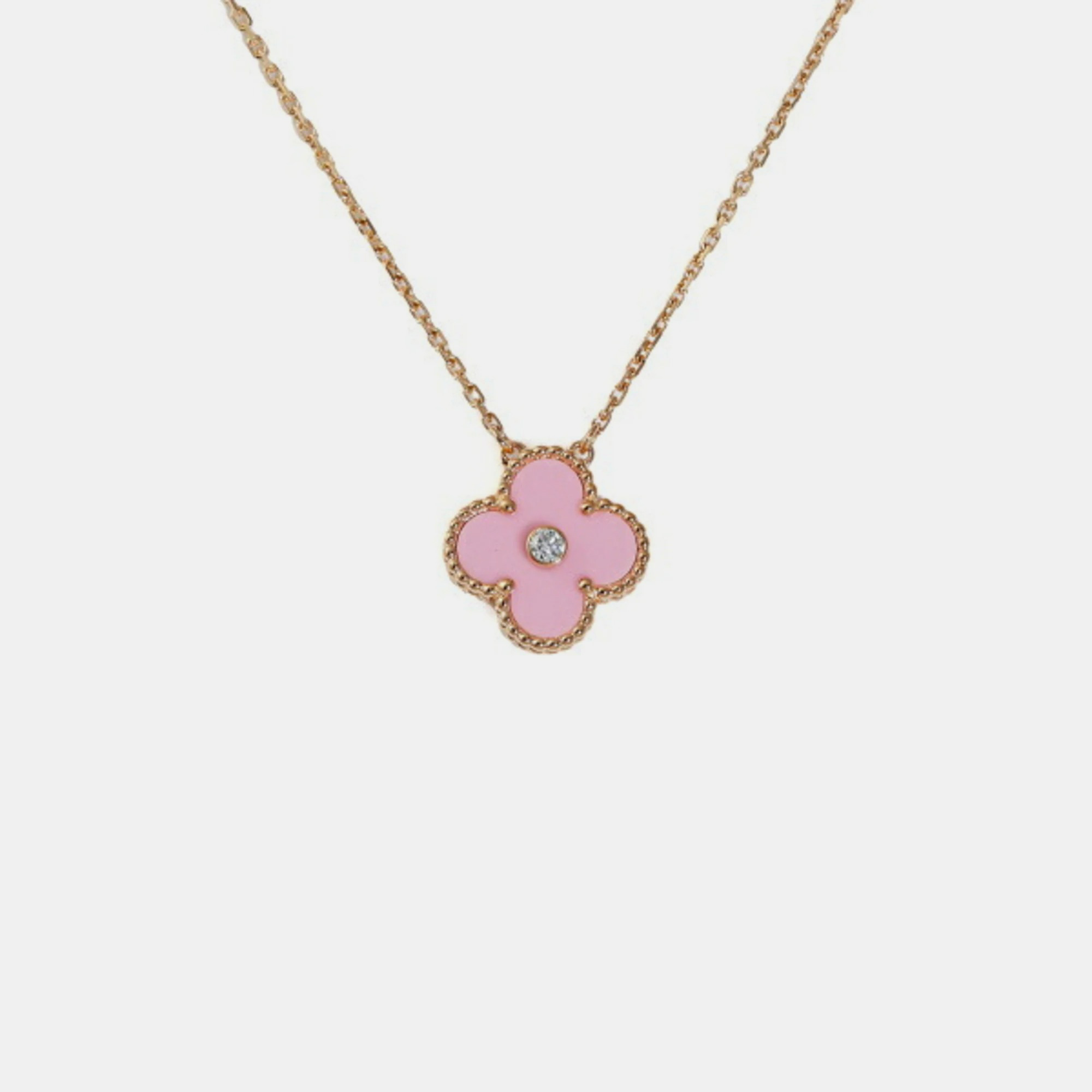 

Van Cleef & Arpels 18K Rose Gold Vintage Alhambra Limited Edition Pendant Necklace