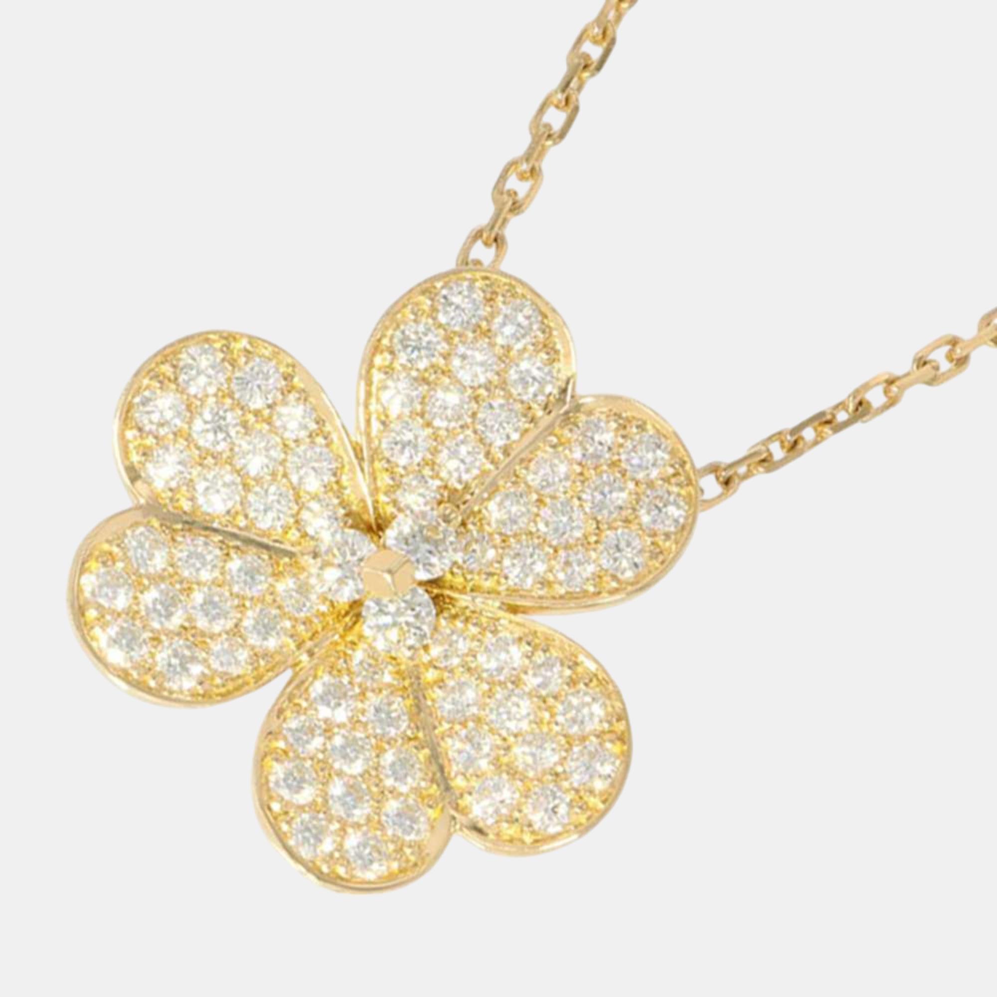 

Van Cleef & Arpels 18K Yellow Gold and Diamond Large Frivole Pendant Necklace
