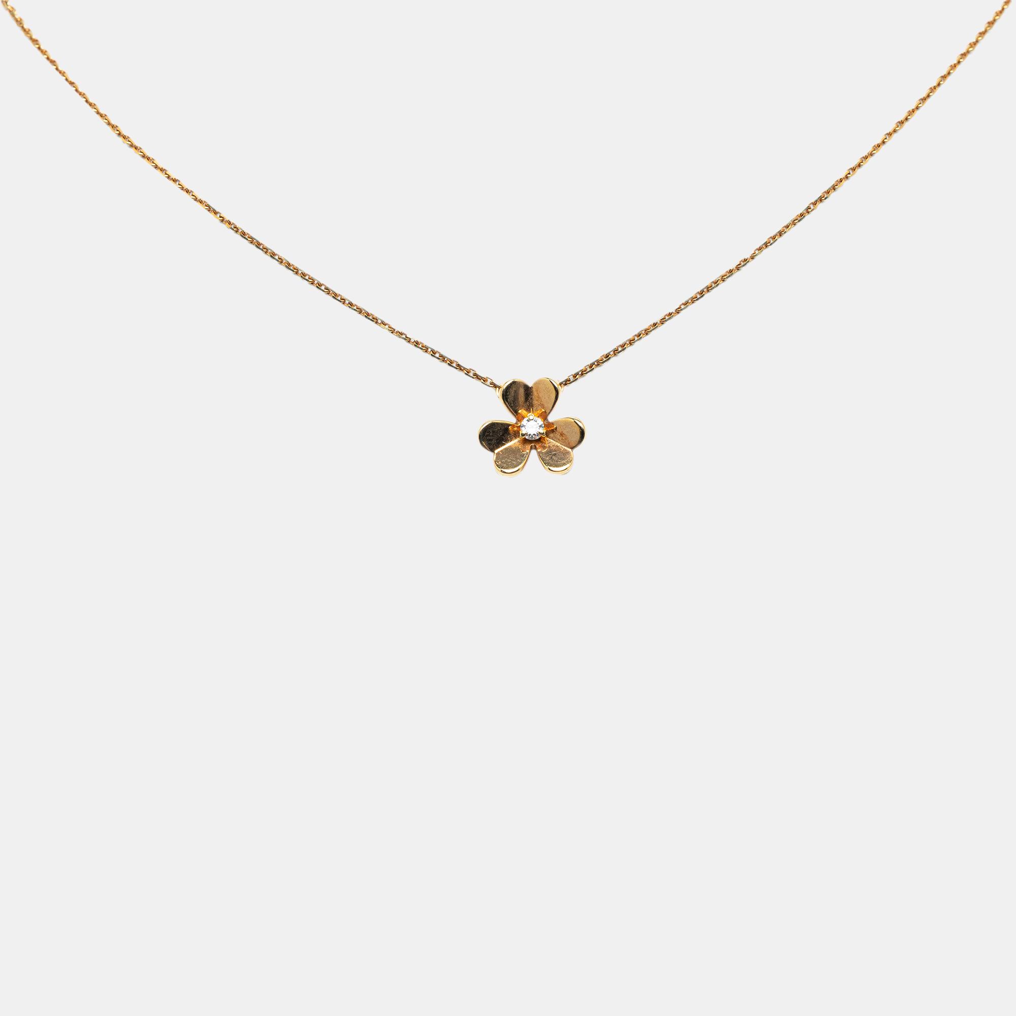 

Van Cleef & Arpels 18K Yellow Gold and Diamond Frivole Pendant Necklace