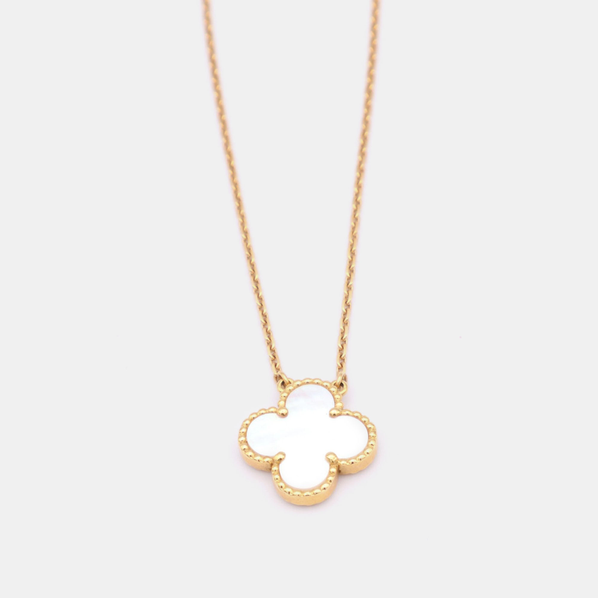 

Van Cleef & Arpels Vintage Alhambra Yellow Gold, Mother of Pearl Necklaces
