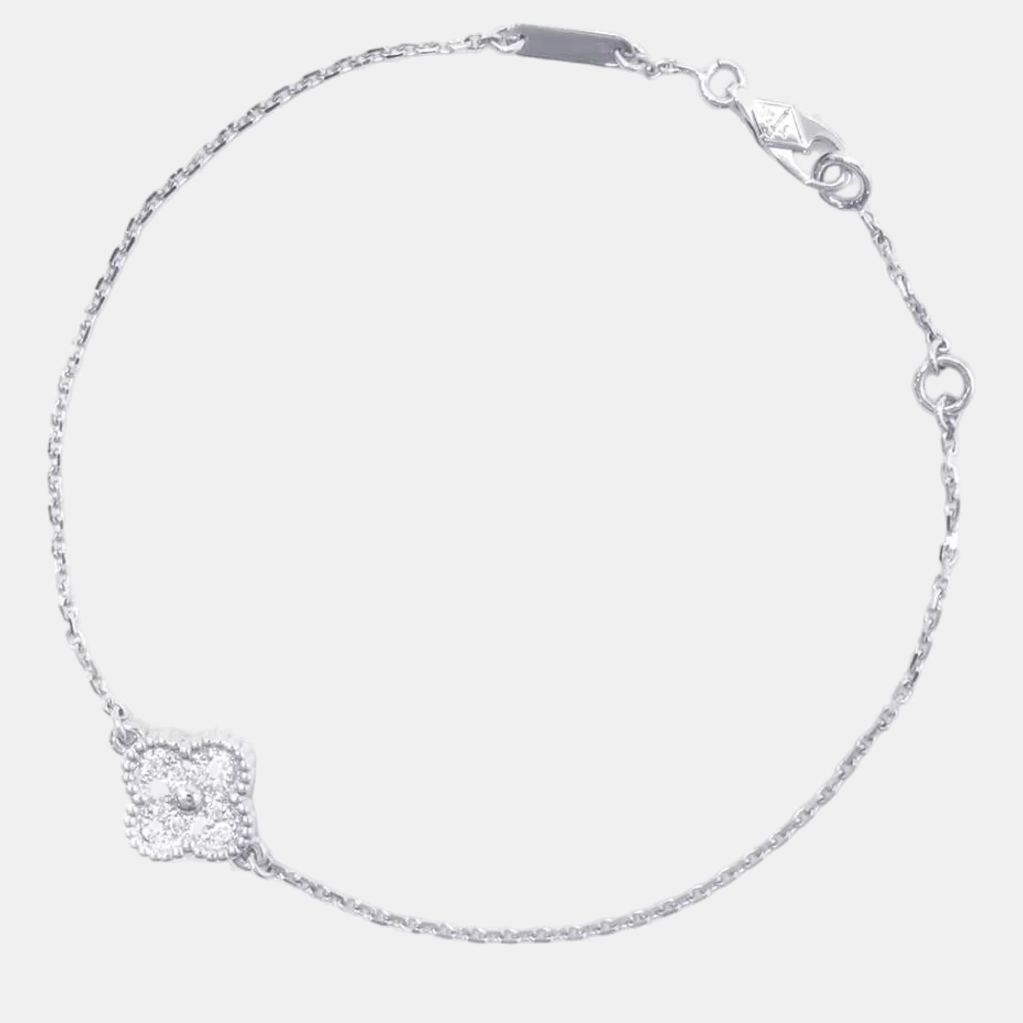 

Van Cleef & Arpels 18K White Gold Sweet Alhambra Bracelet