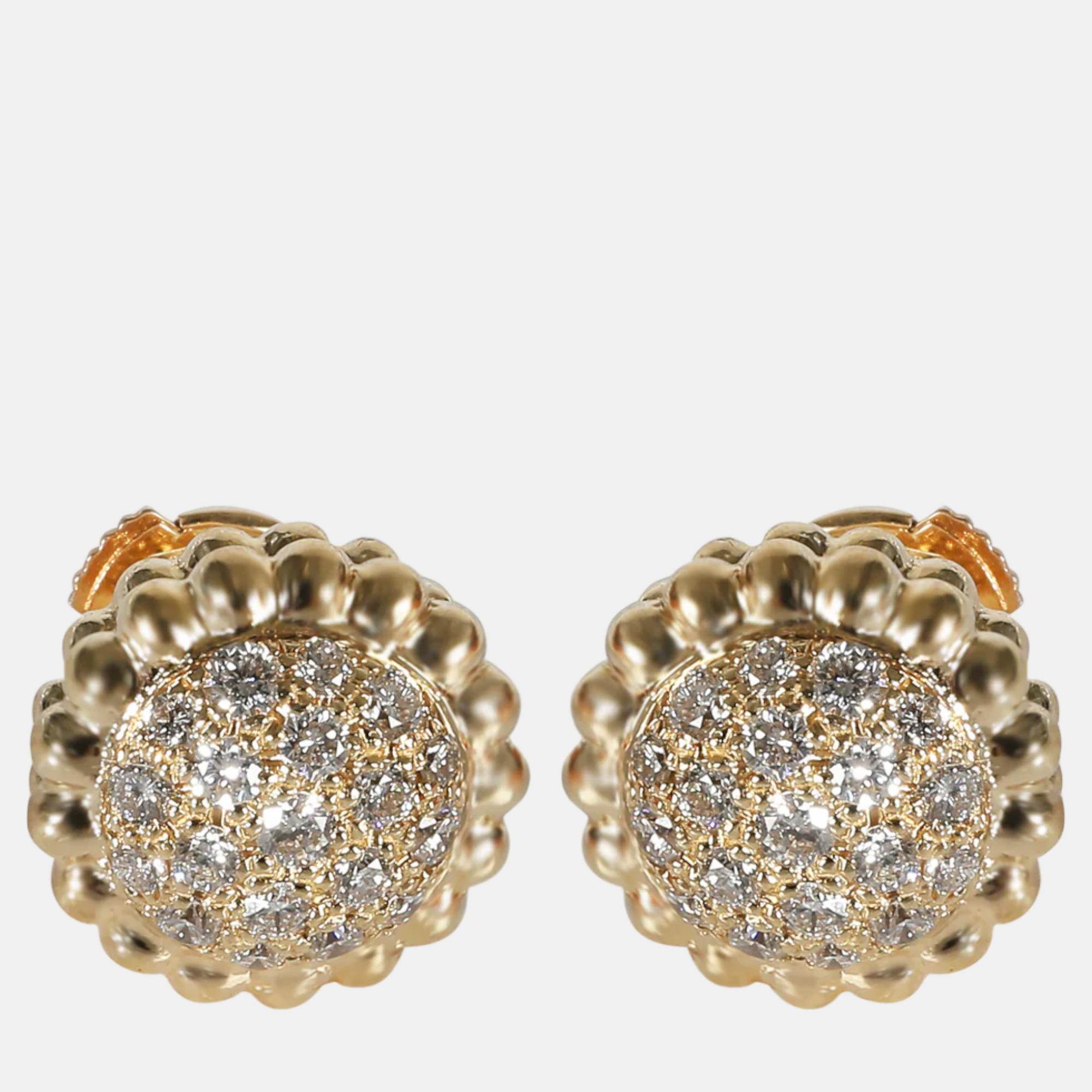 

Van Cleef & Arpels 18k Yellow Gold Perlee Earrings