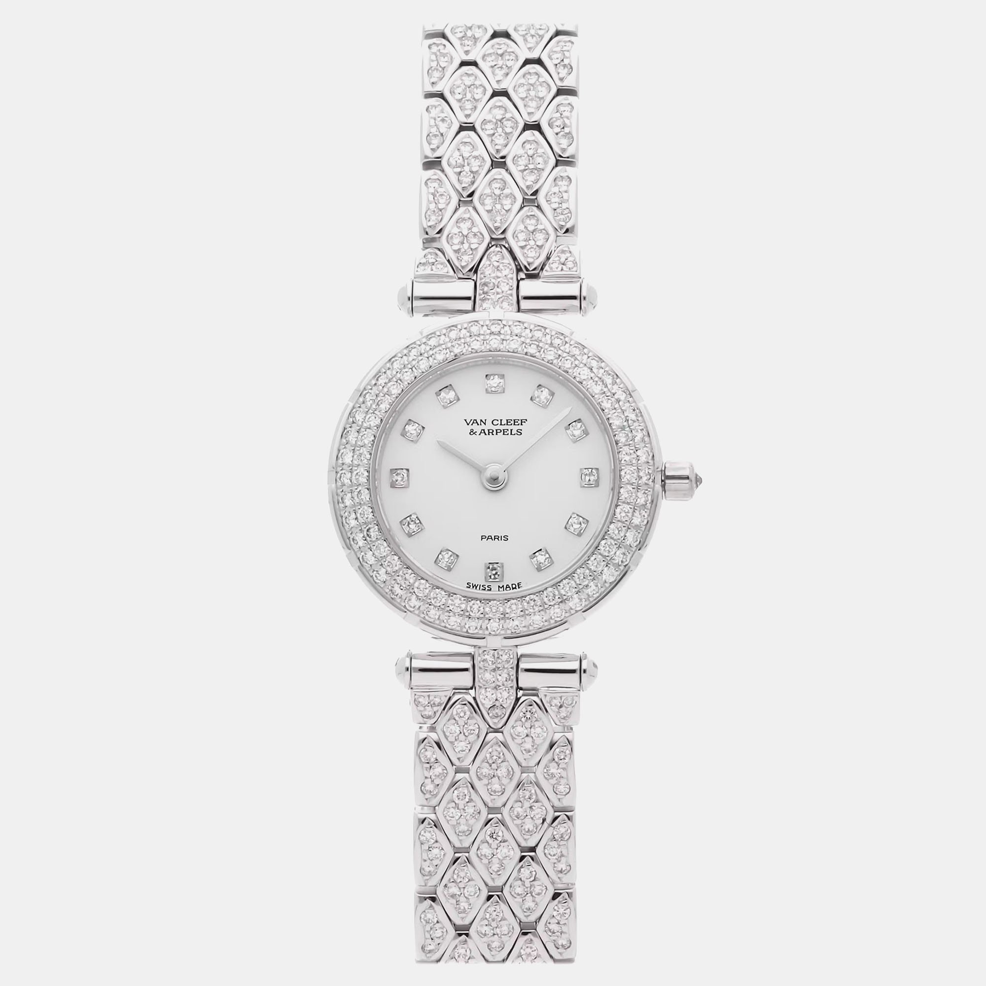 Pre-owned Van Cleef & Arpels Sports Diamond 33607 B2 In White