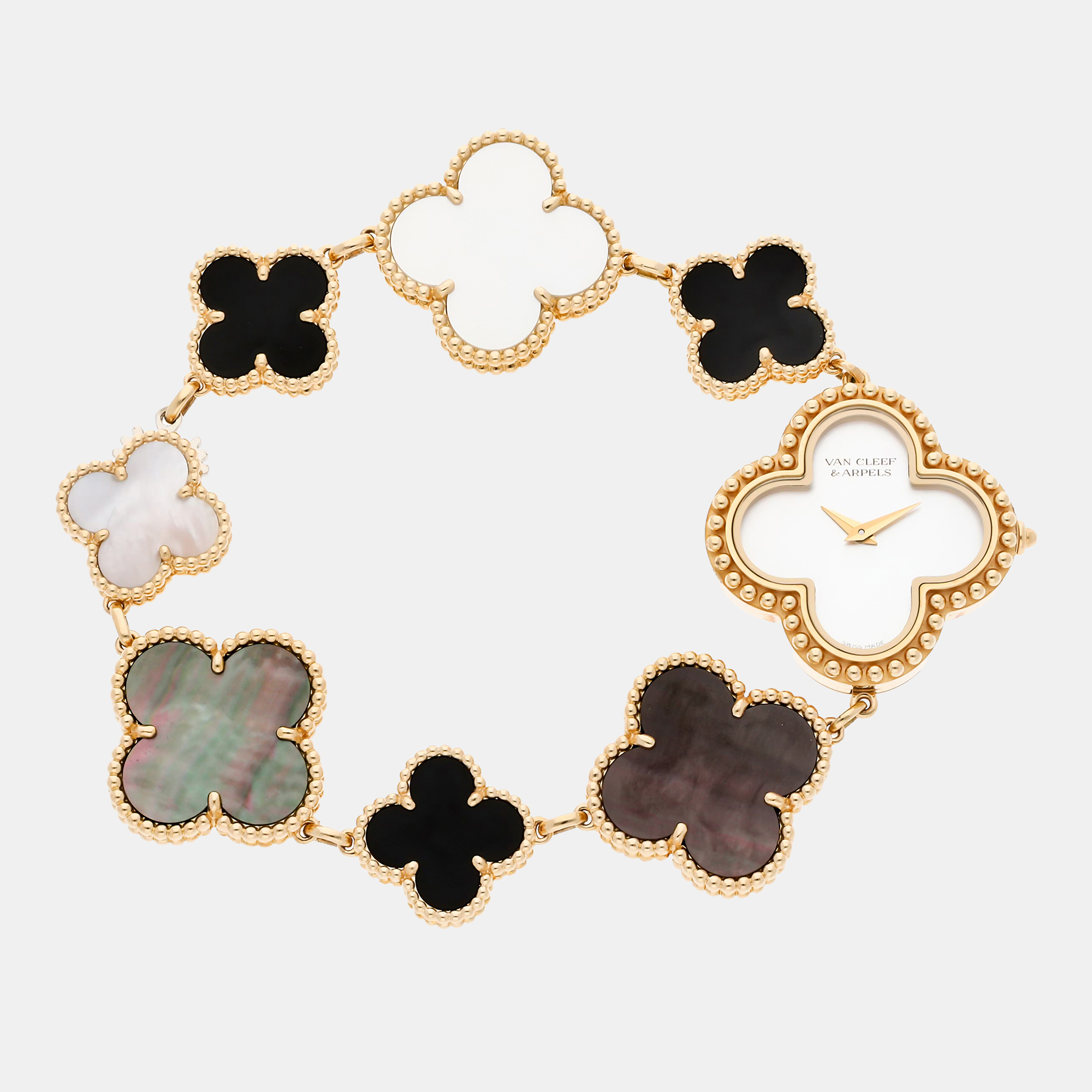 

Pre-Owned Van Cleef & Arpels Vintage Alhambra Watch ARO40P00, White