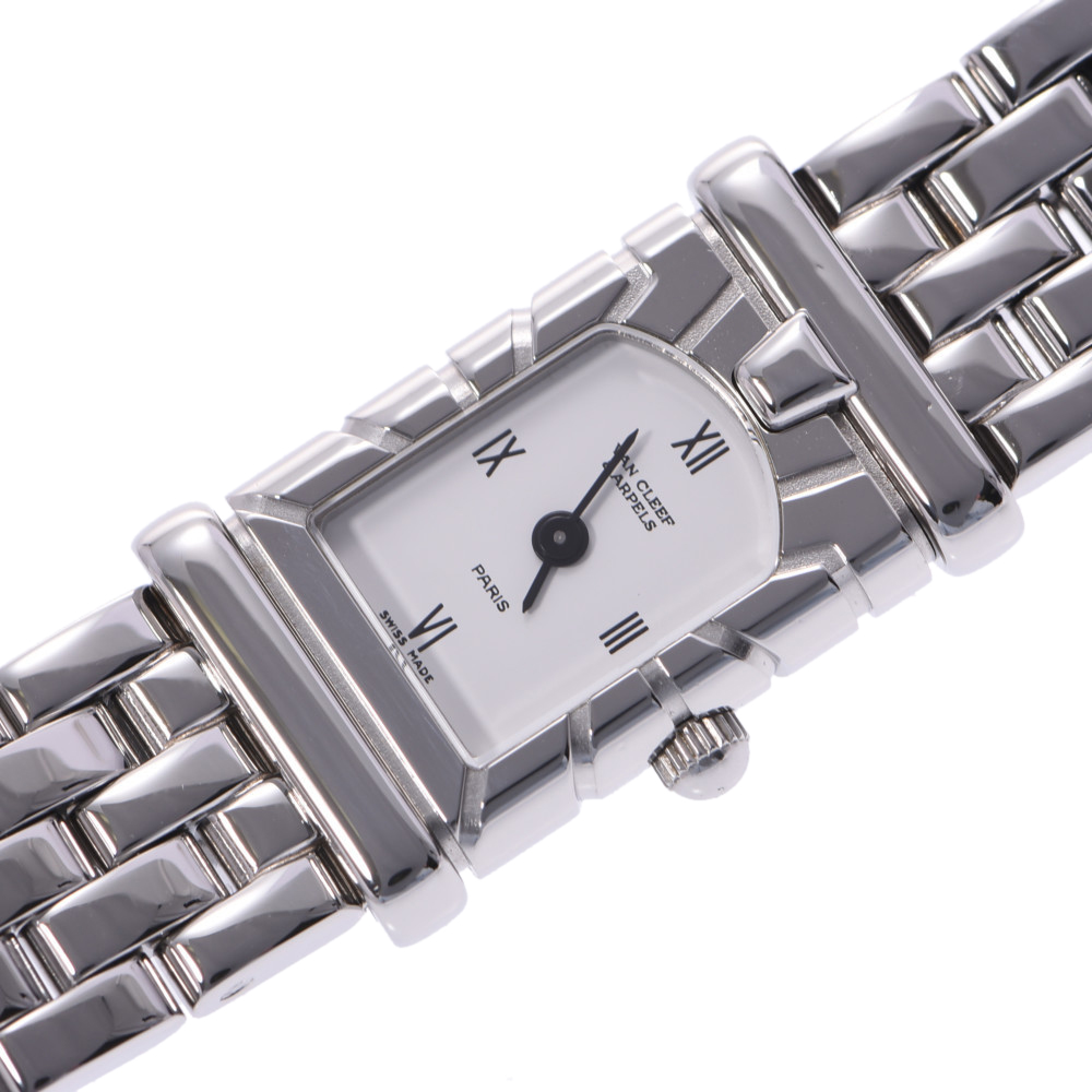 

Van Cleef & Arpels White Stainless Steel Facade Women's Wristwatch