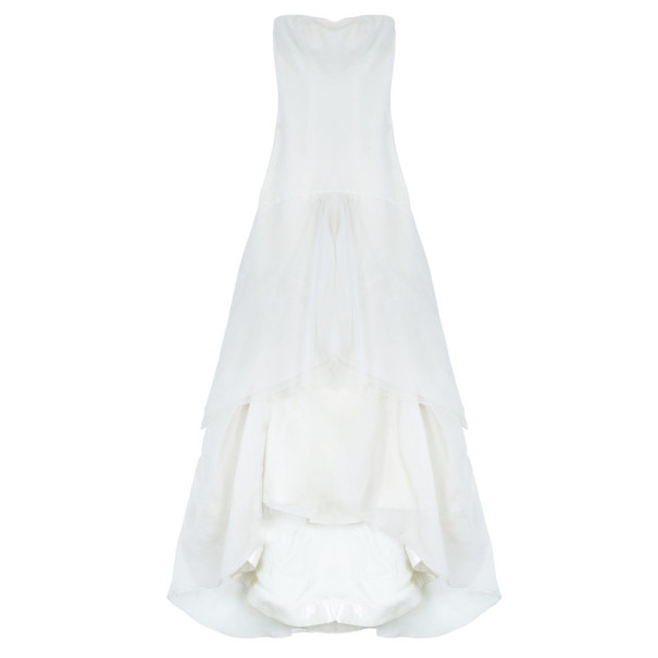 Pre Owned Vera Wang Ivory Tulle Gathered Wedding Dress M