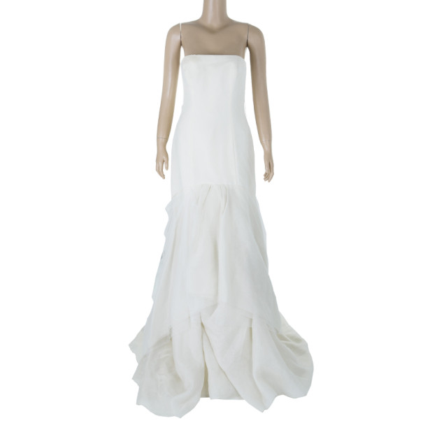 Buy Vera Wang Ivory Tulle Gathered Wedding Dress M 10594 At Best