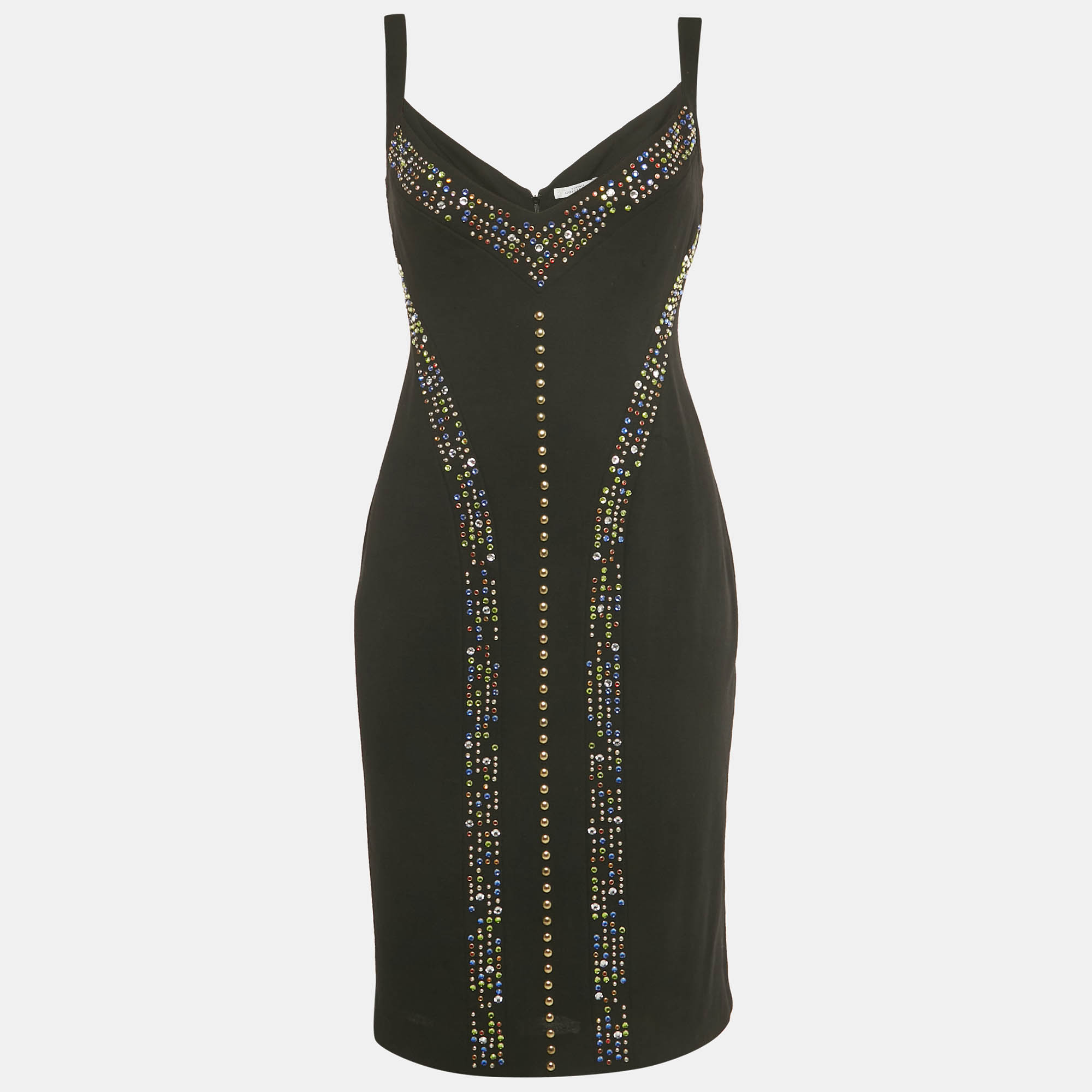 

Versace Collection Black Embellished Wool Short Dress M