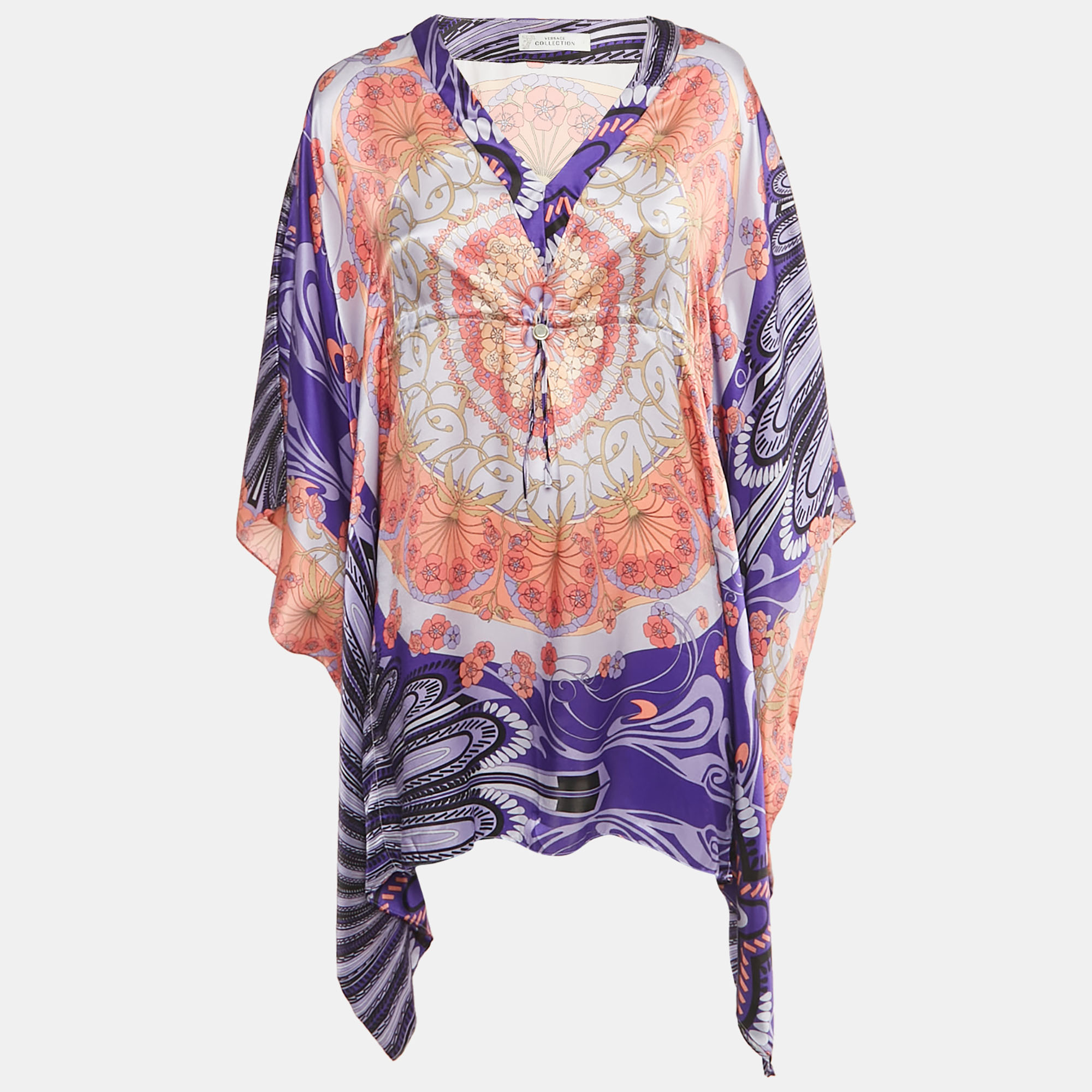 

Versace Collection Multicolor Silk Kaftan Tunic M