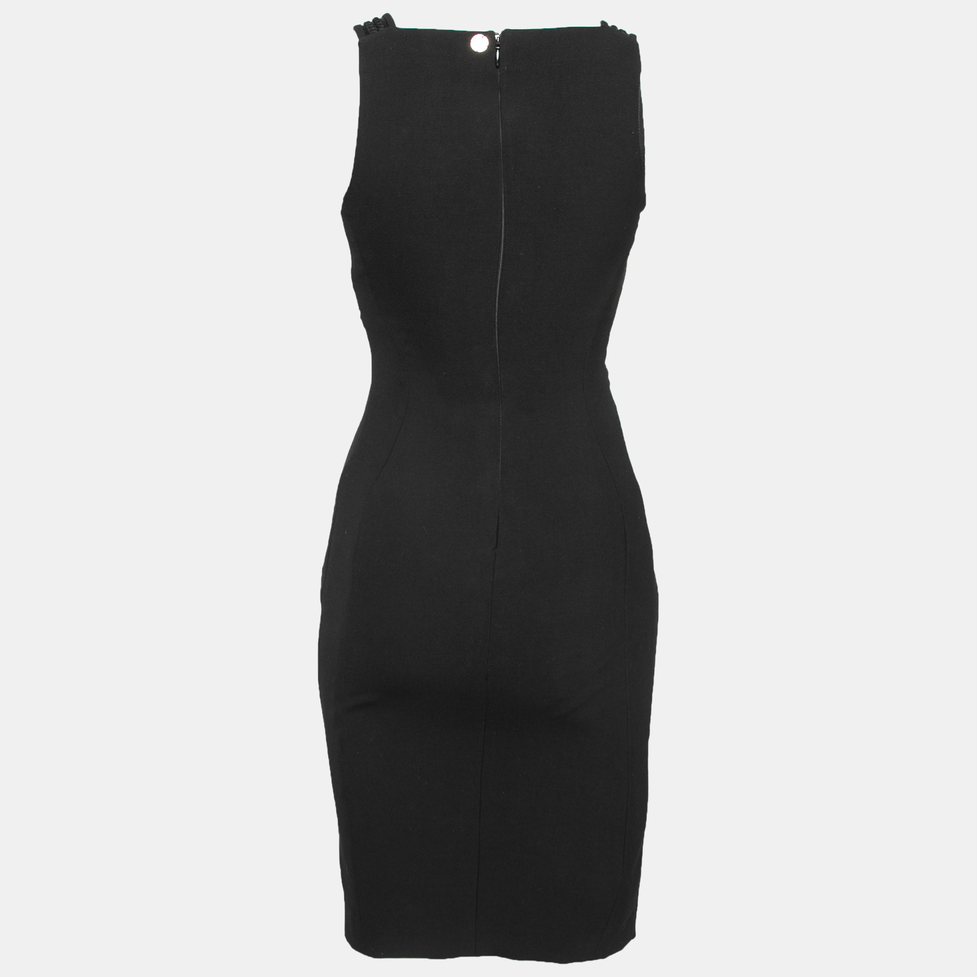 

Versace Collection Black Crepe Asymmetric Neckline Mini Dress