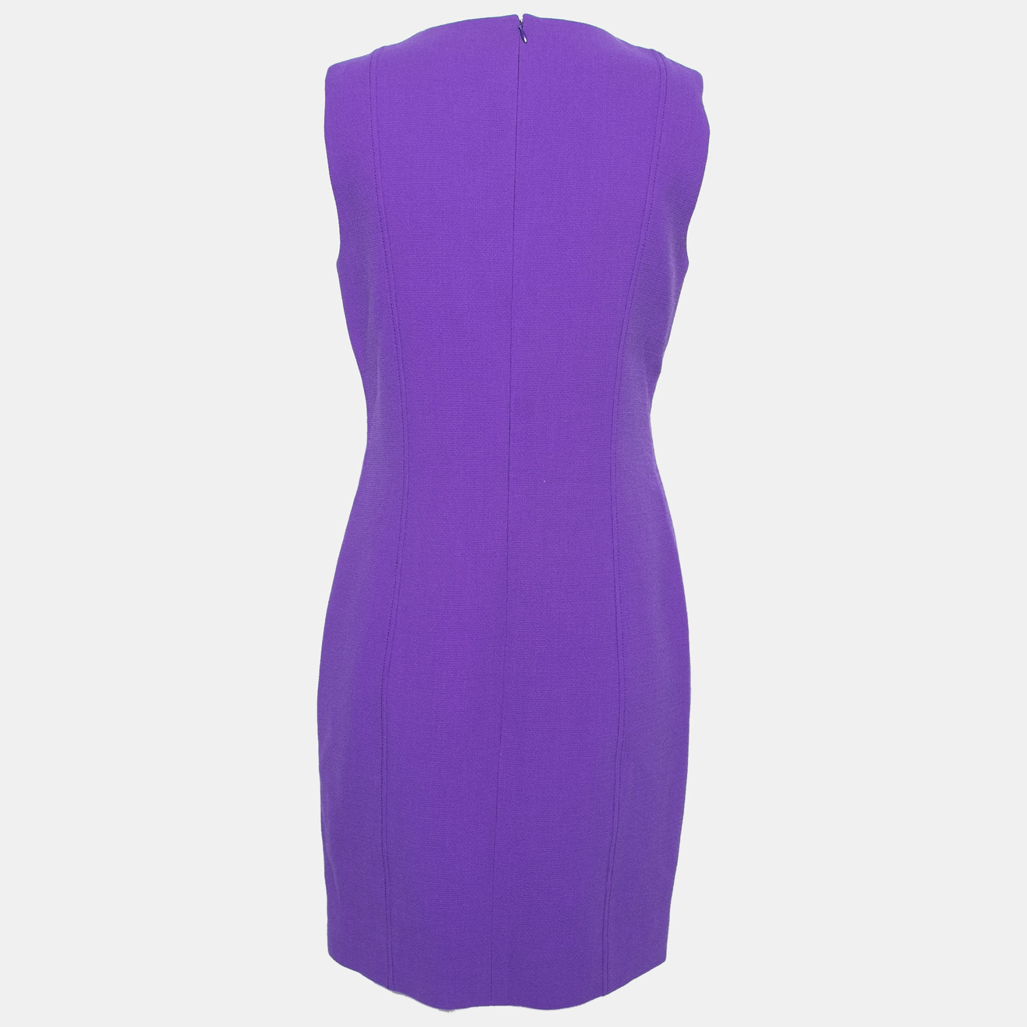 

Versace Collection Purple Crepe Sleeveless Midi Dress