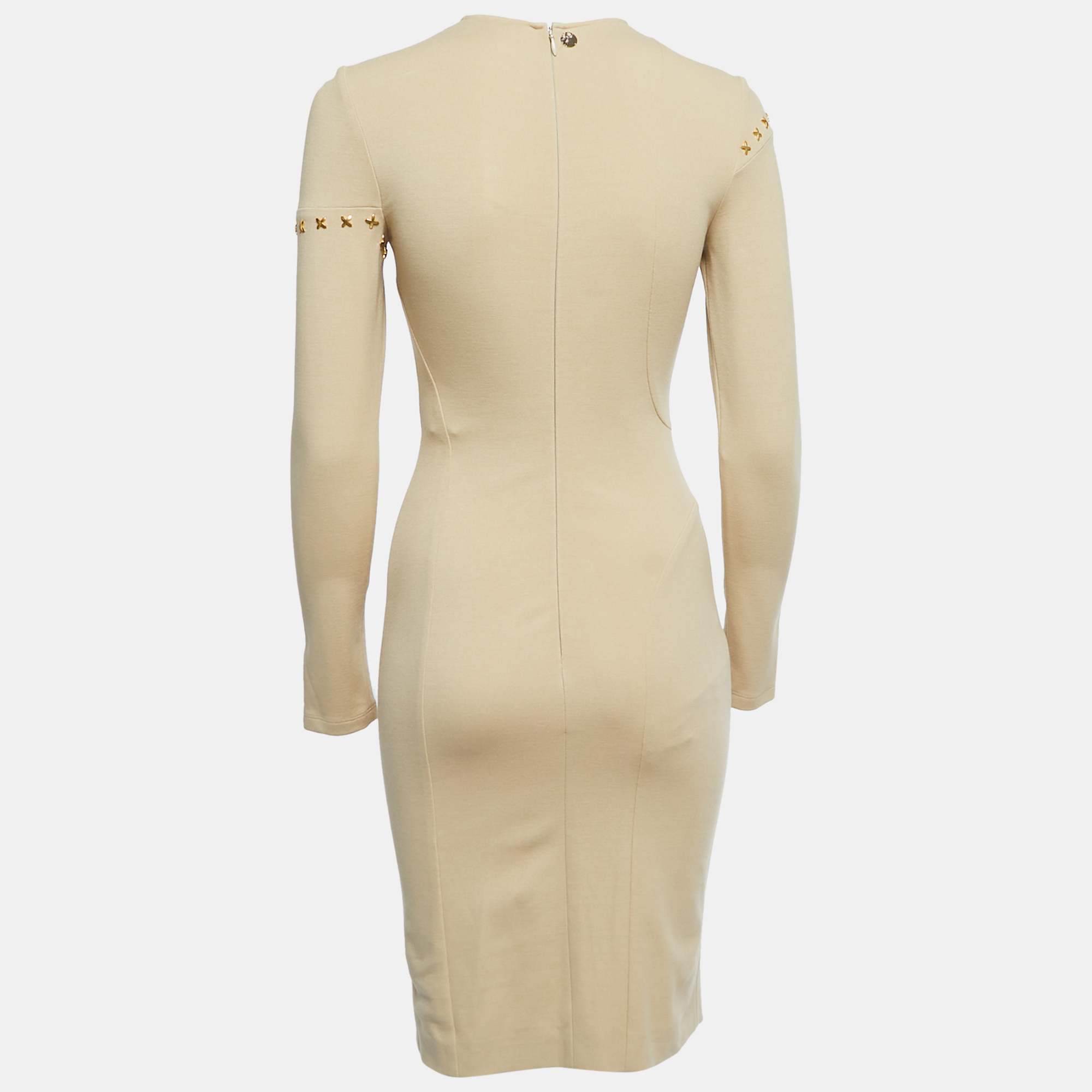 

Versace Collection Beige Jersey Studded Dress