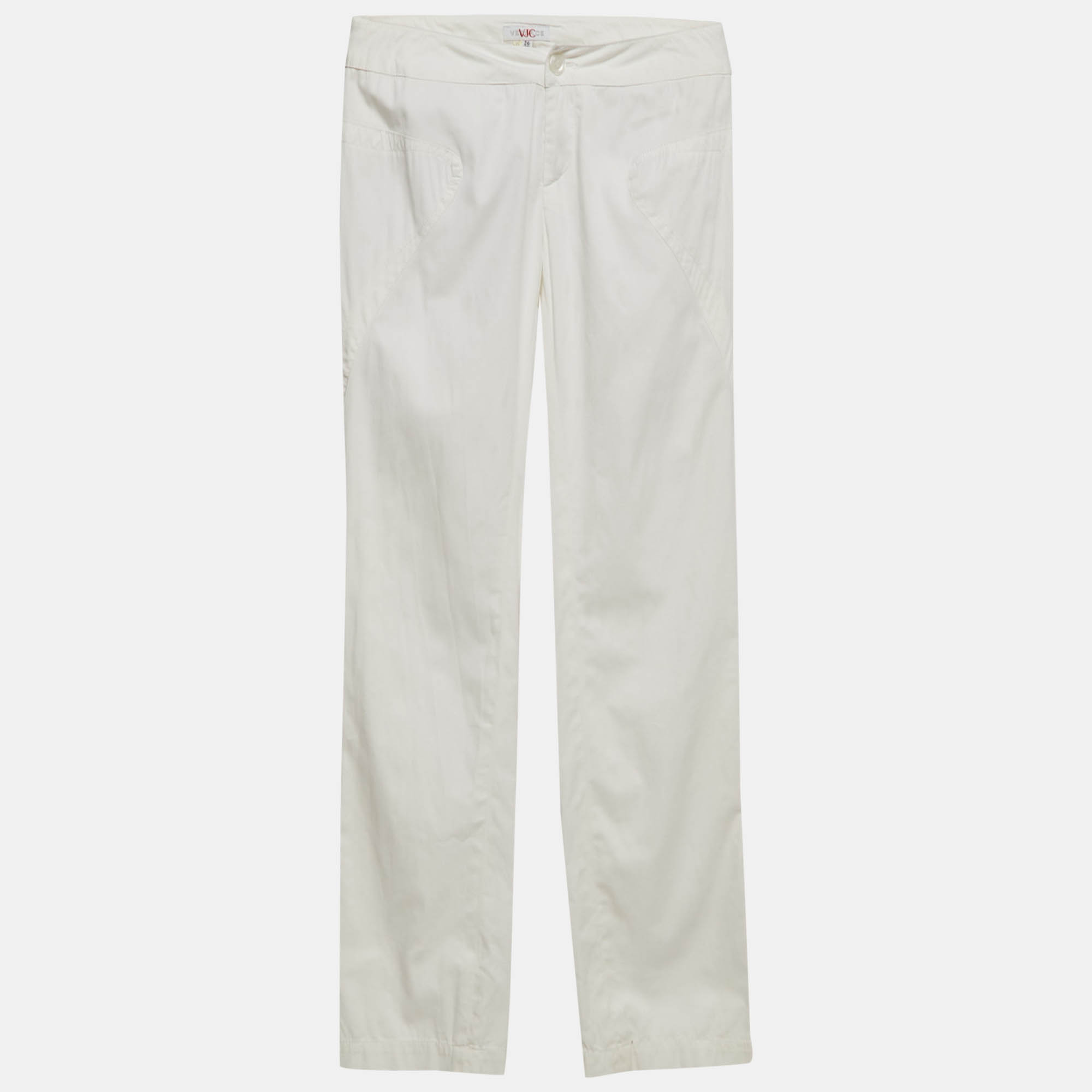 

Versace Jeans Couture White Cotton Trousers S