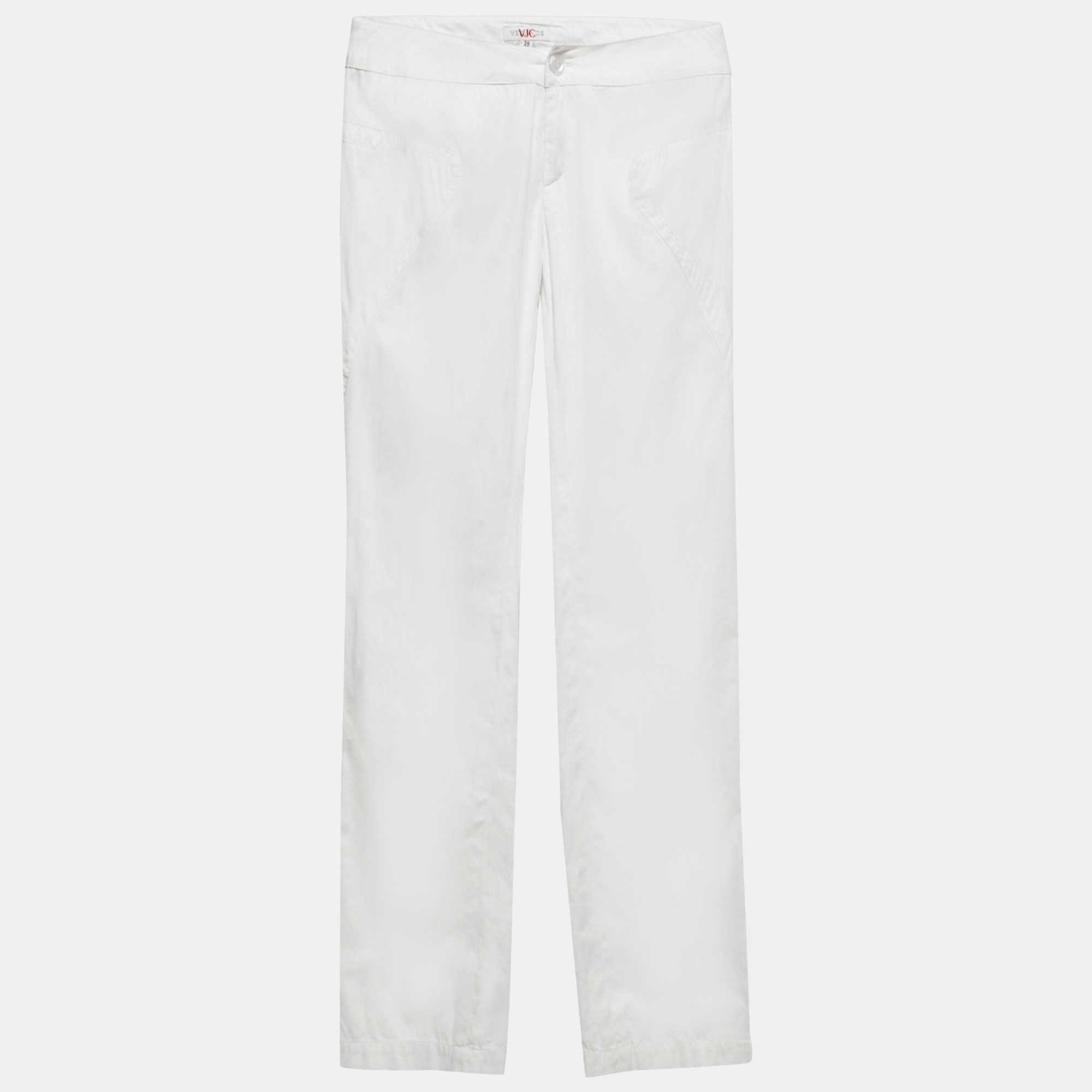 

Versace Jeans Couture White Cotton Trousers S