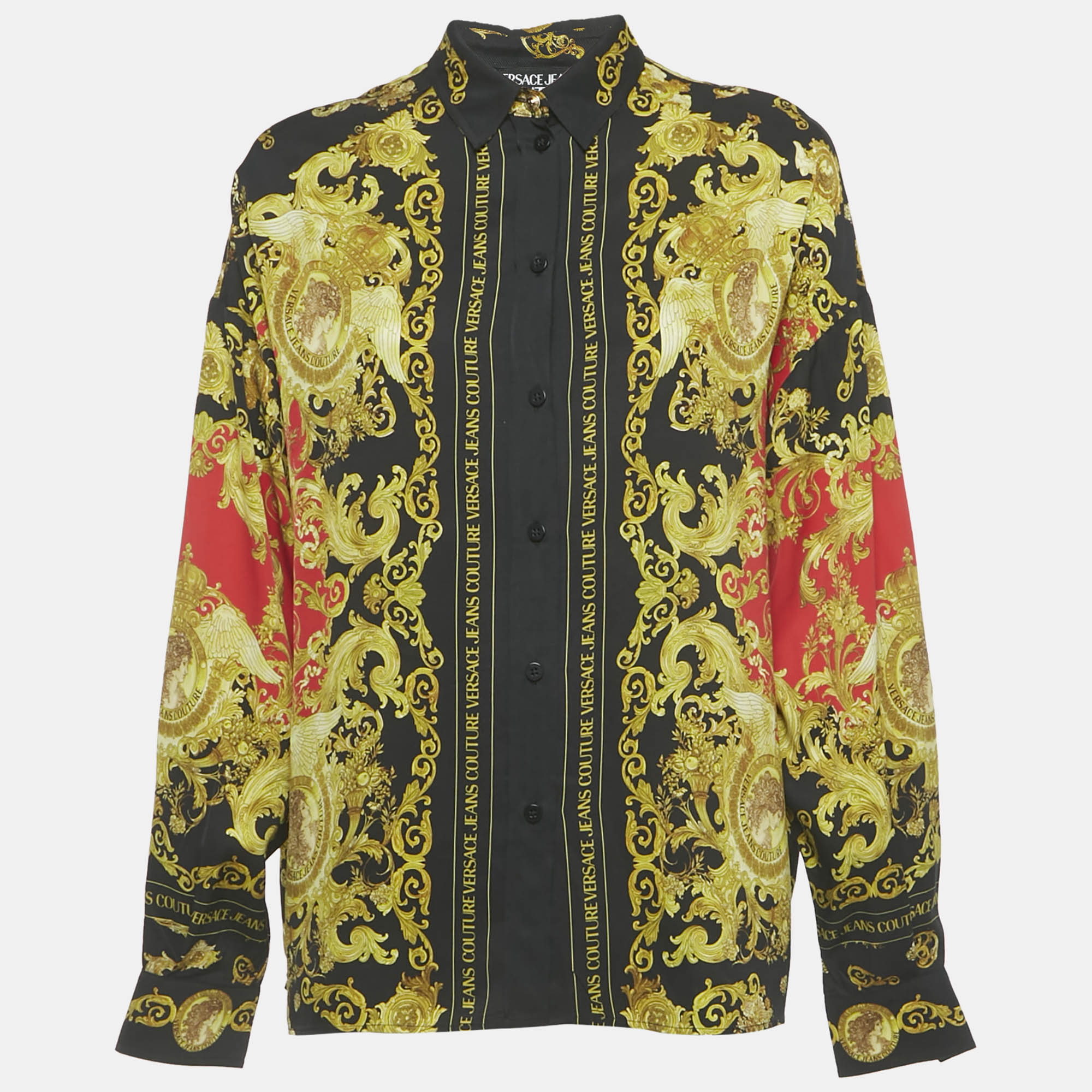 

Versace Jeans Couture Multicolor Baroque Print Viscose Full Sleeve Shirt M