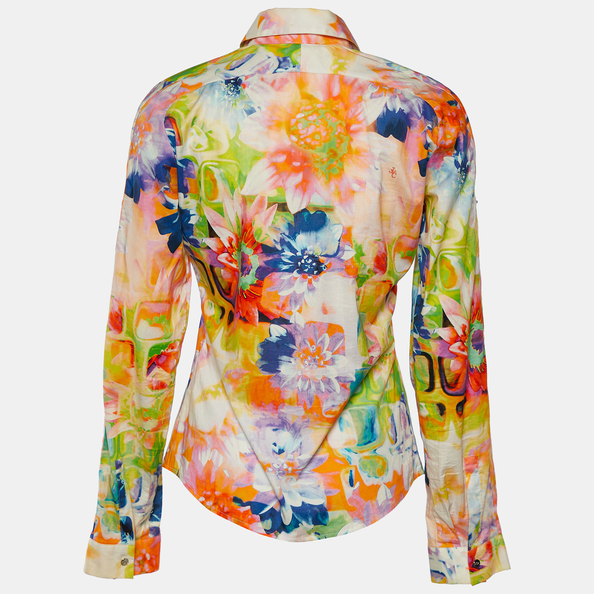 

Versace VJC Multicolor Psychedalic Floral Printed Cotton Shirt