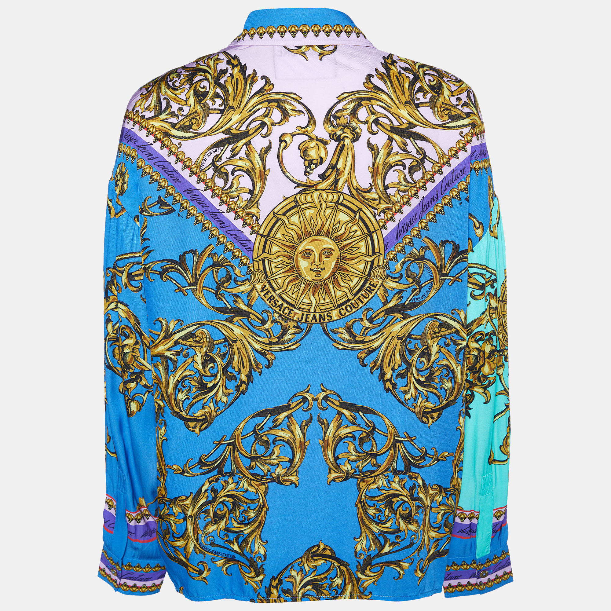 

Versace Jeans Couture Blue Printed Twill Shirt