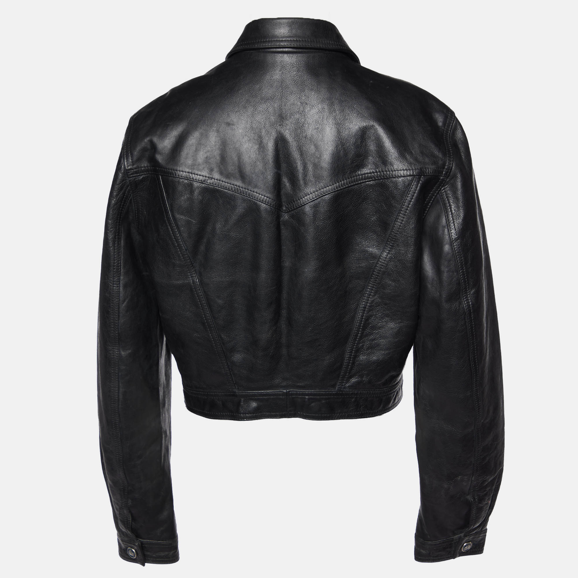 

Versace Jeans Couture Vintage Black Leather Biker Jacket