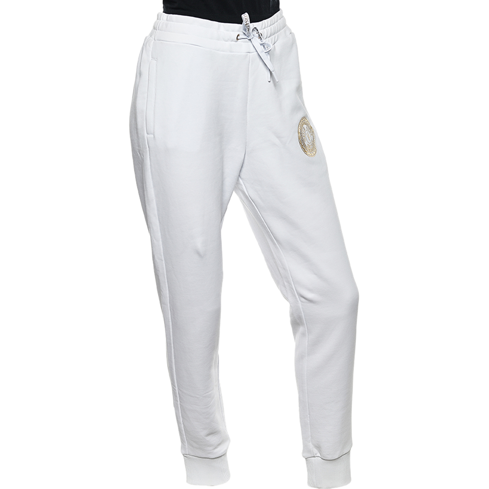 

Versace Jeans White Logo Printed Cotton Joggers