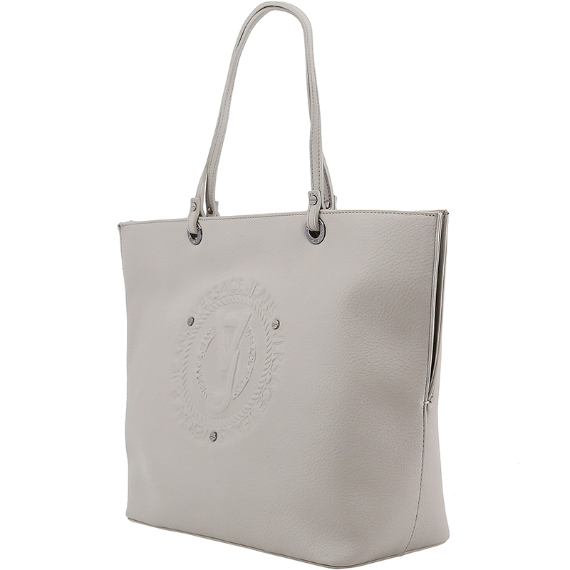 

Versace Jeans Grey Faux Leather Shopper Tote