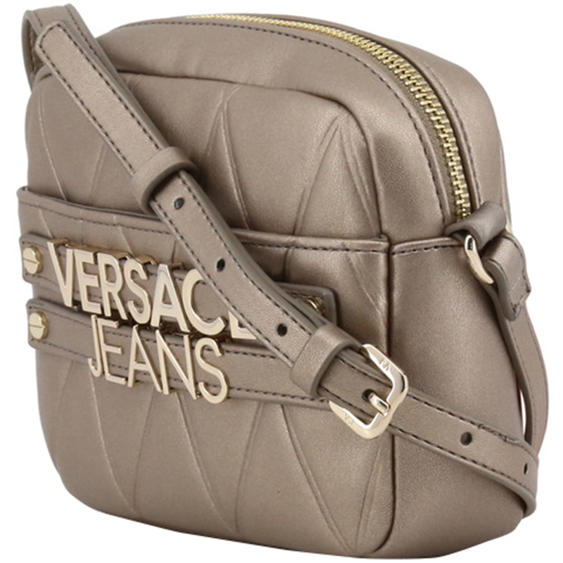 

Versace Jeans Brown Faux Quilted Leather Crossbody Bag