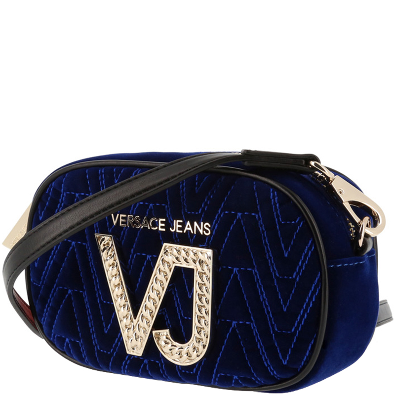 

Versace Jeans Bue Signature Fabric Crossbody Bag, Blue