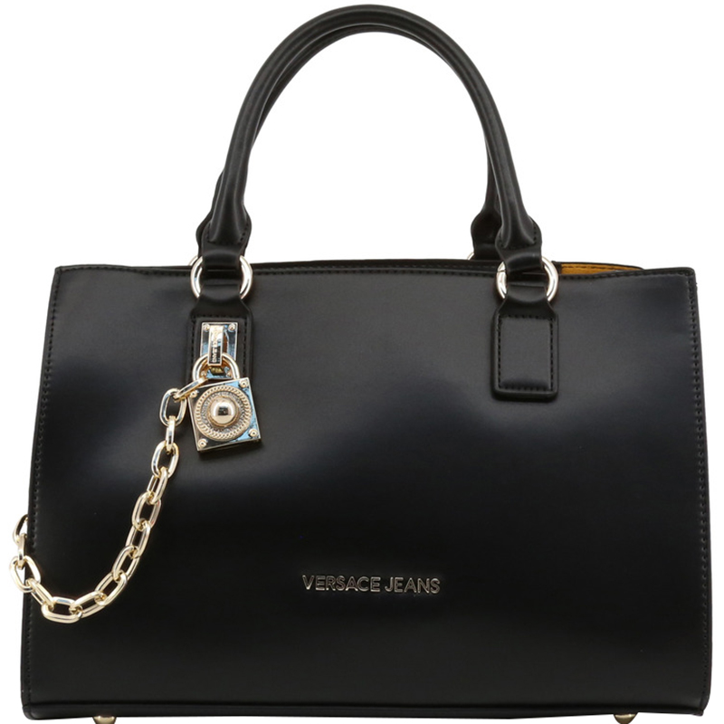 Versace Jeans Black Faux Leather Tote
