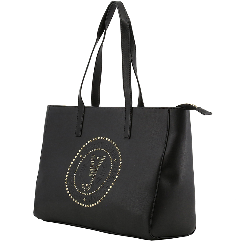 

Versace Jeans Black Faux Leather Shopper Tote