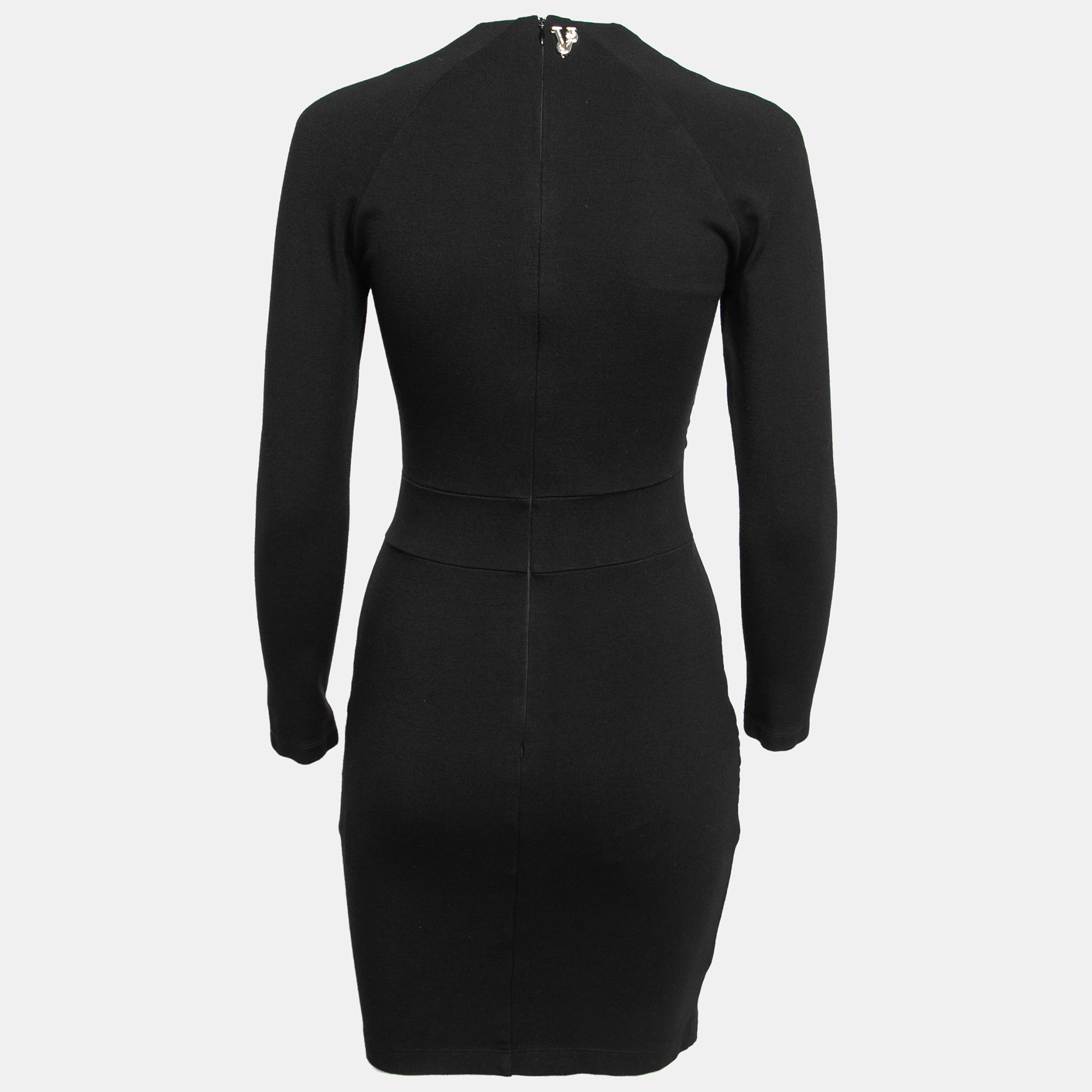 

Versace Jeans Black Knit Overlay Detail Long Sleeve Dress